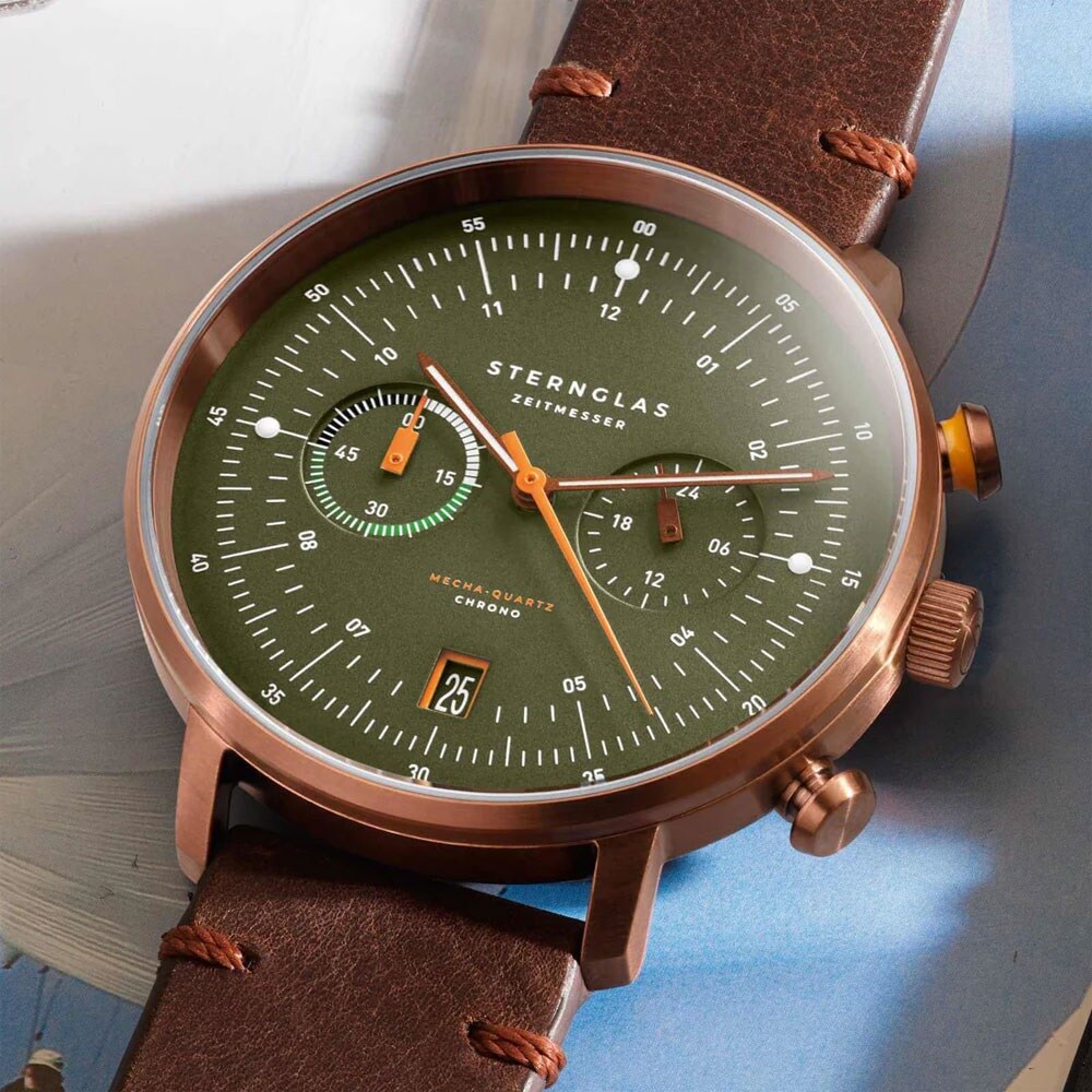 Sternglas Hamburg Chrono Watch - Dark Green