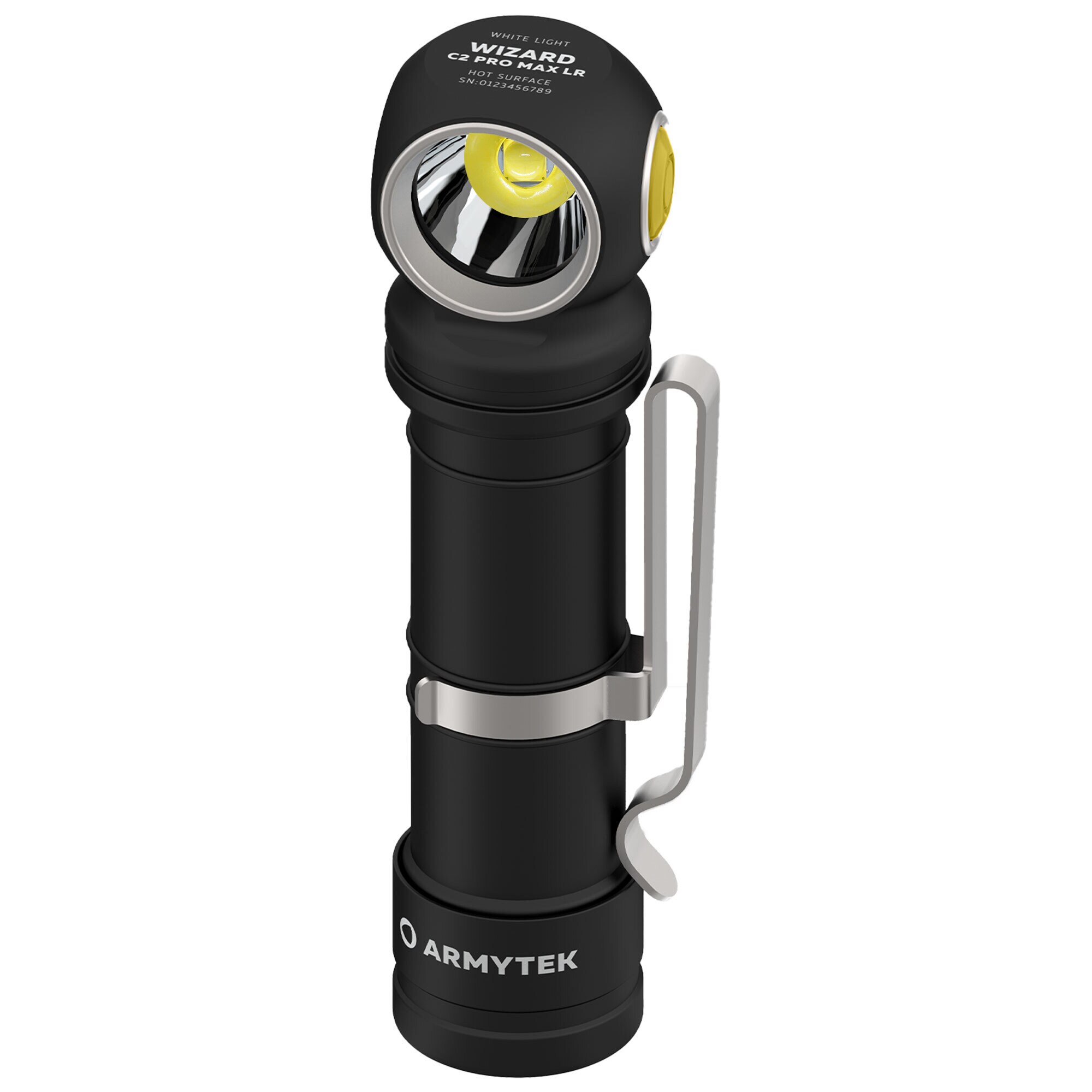 Armytek Wizard C2 Pro MAX LR White PCB Headlamp and Angled Flashlight - 4150 lumens