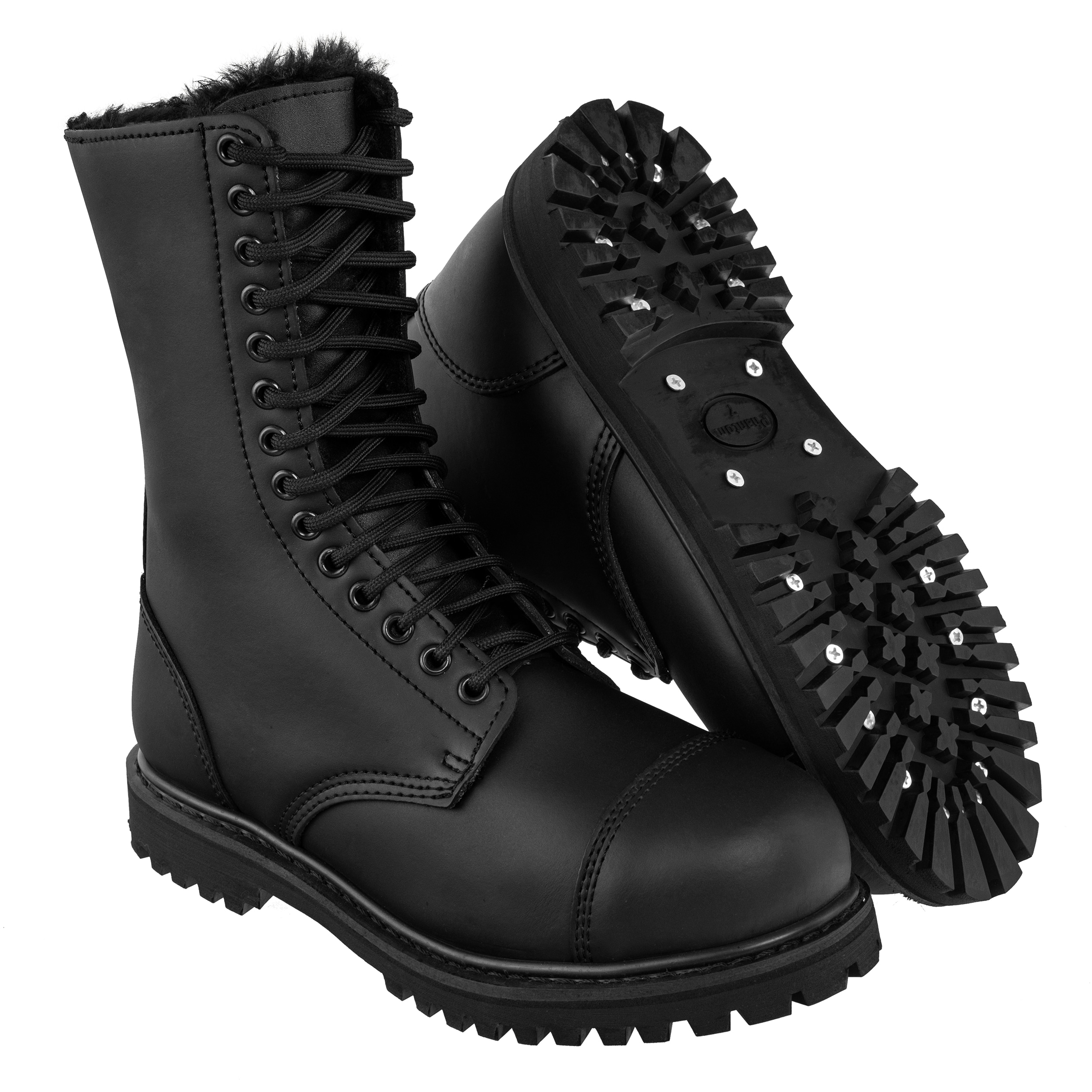 Brandit Phantom 14 Eyelet Winter Lining Boots - Black