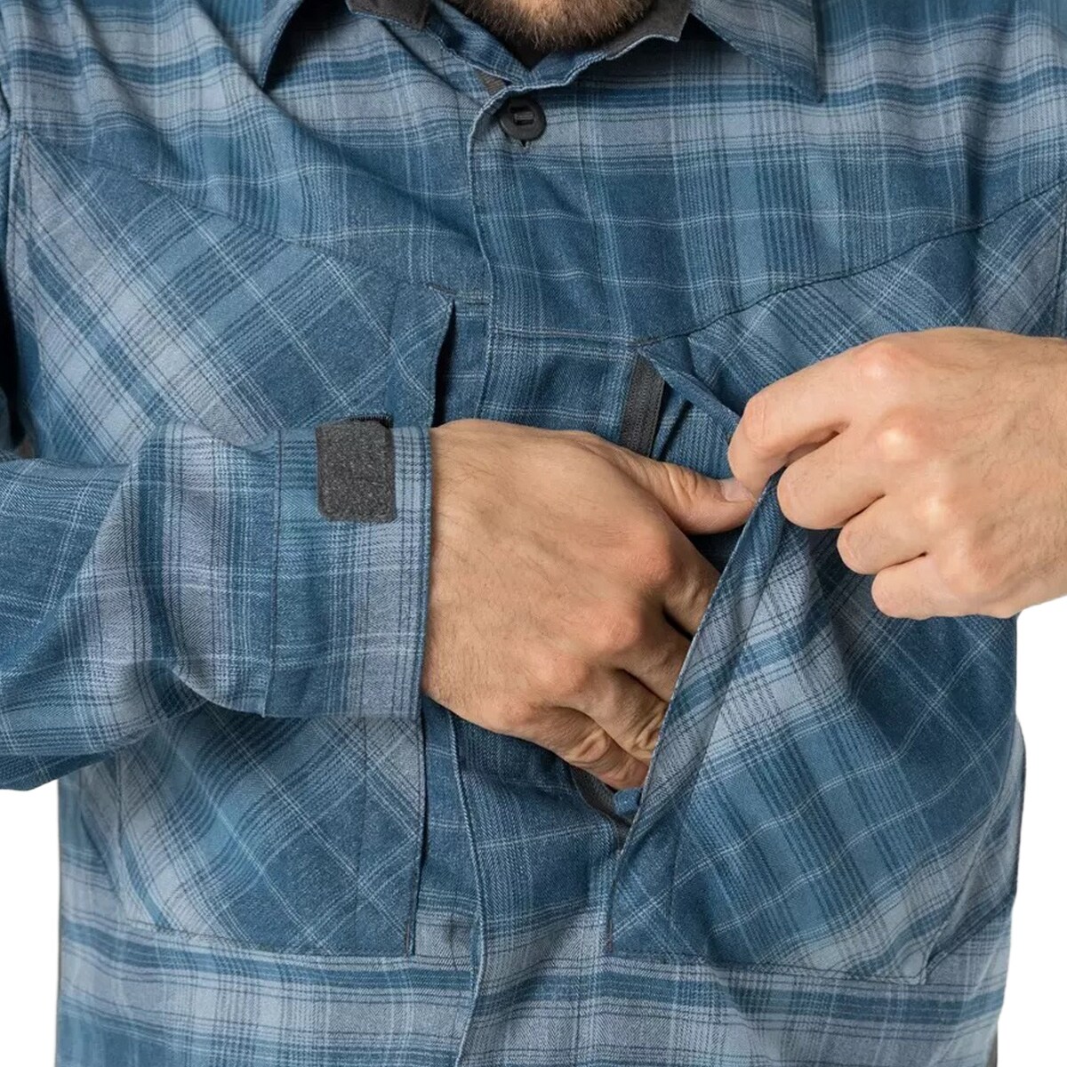 Helikon-Tex MBDU Nylon Polyester Blend Shirt - Western Blue Plaid