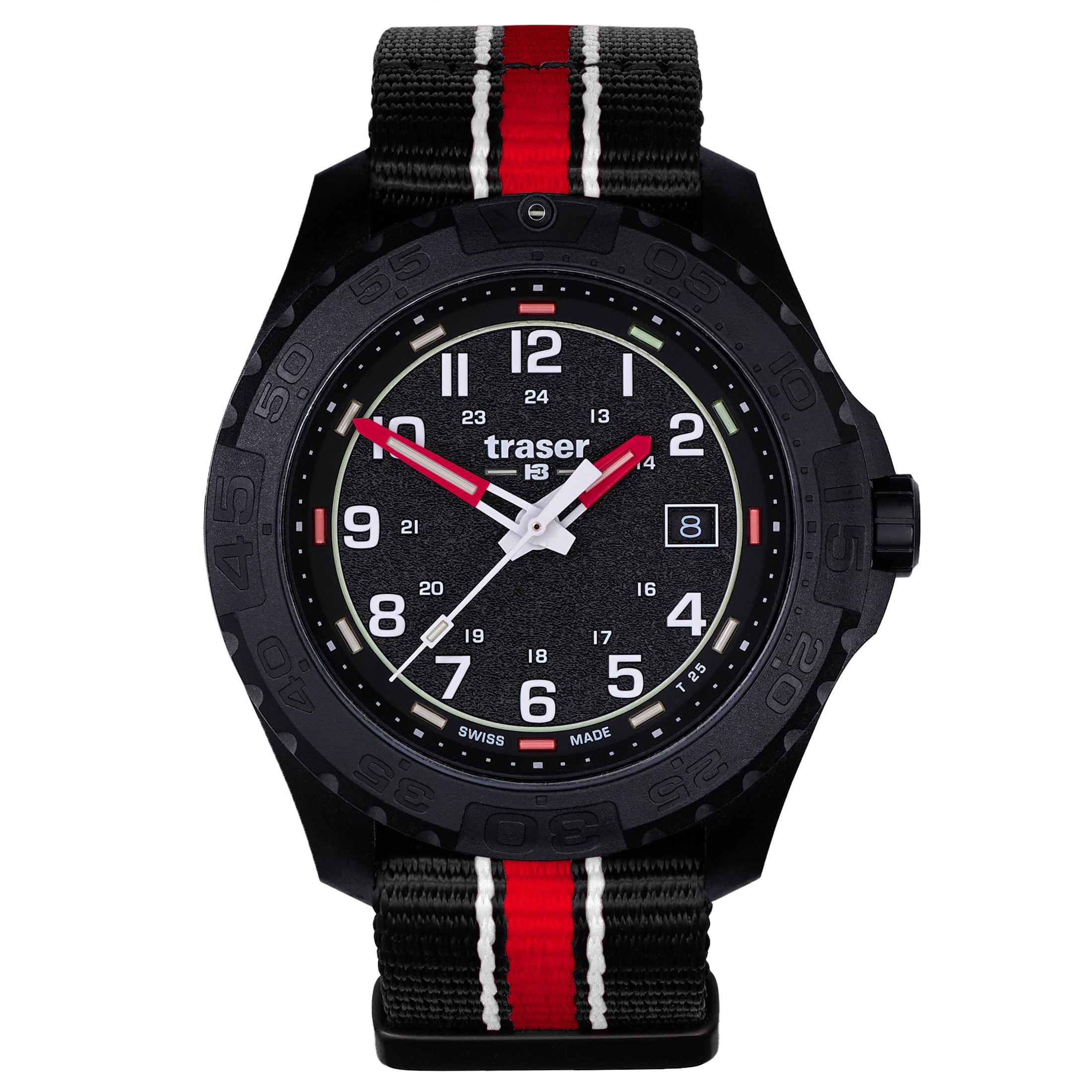 Traser P96 Outdoor Pioneer TS Watch - Black/Red