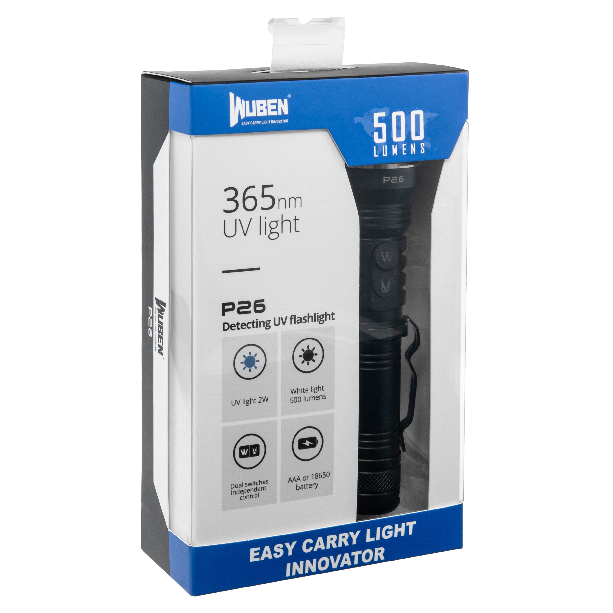 Wuben P26 Flashlight - 500 lumens