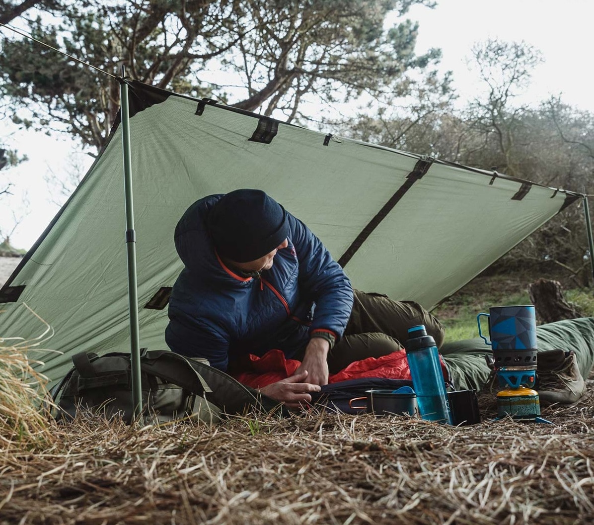 Highlander Forces Basha Shelter Camping Tarp - Ranger Green