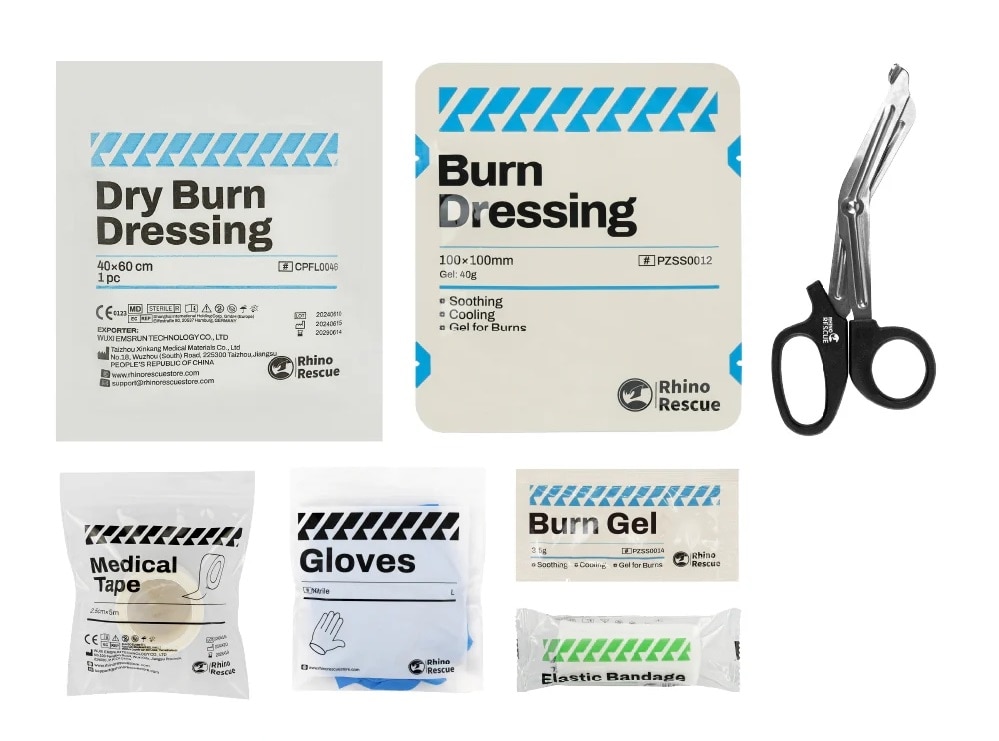 Rhino Rescue Burn Kit contents