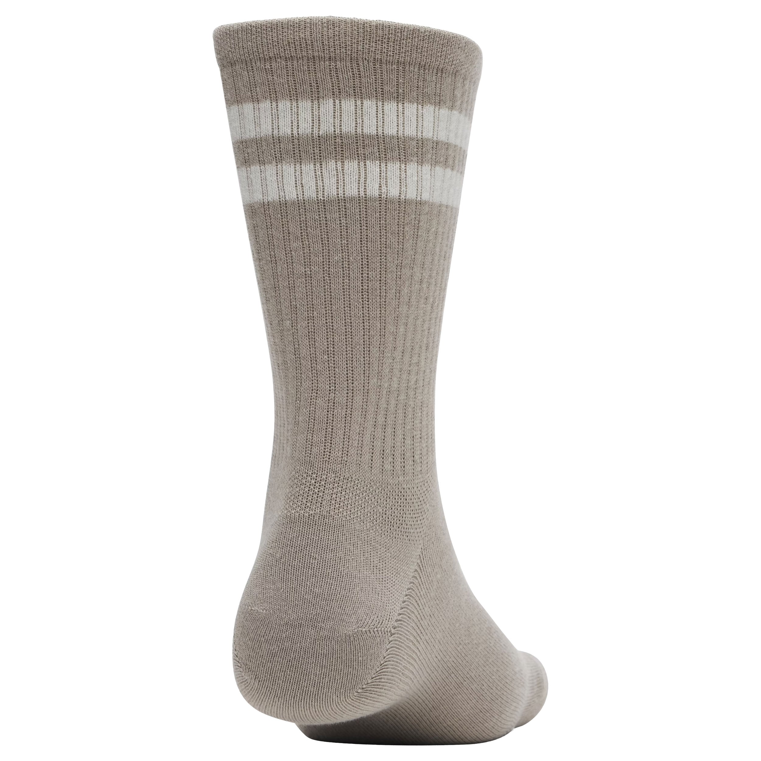 Under Armour Essential Crew Socks Timberwolf Taupe / Stone - 6 pairs
