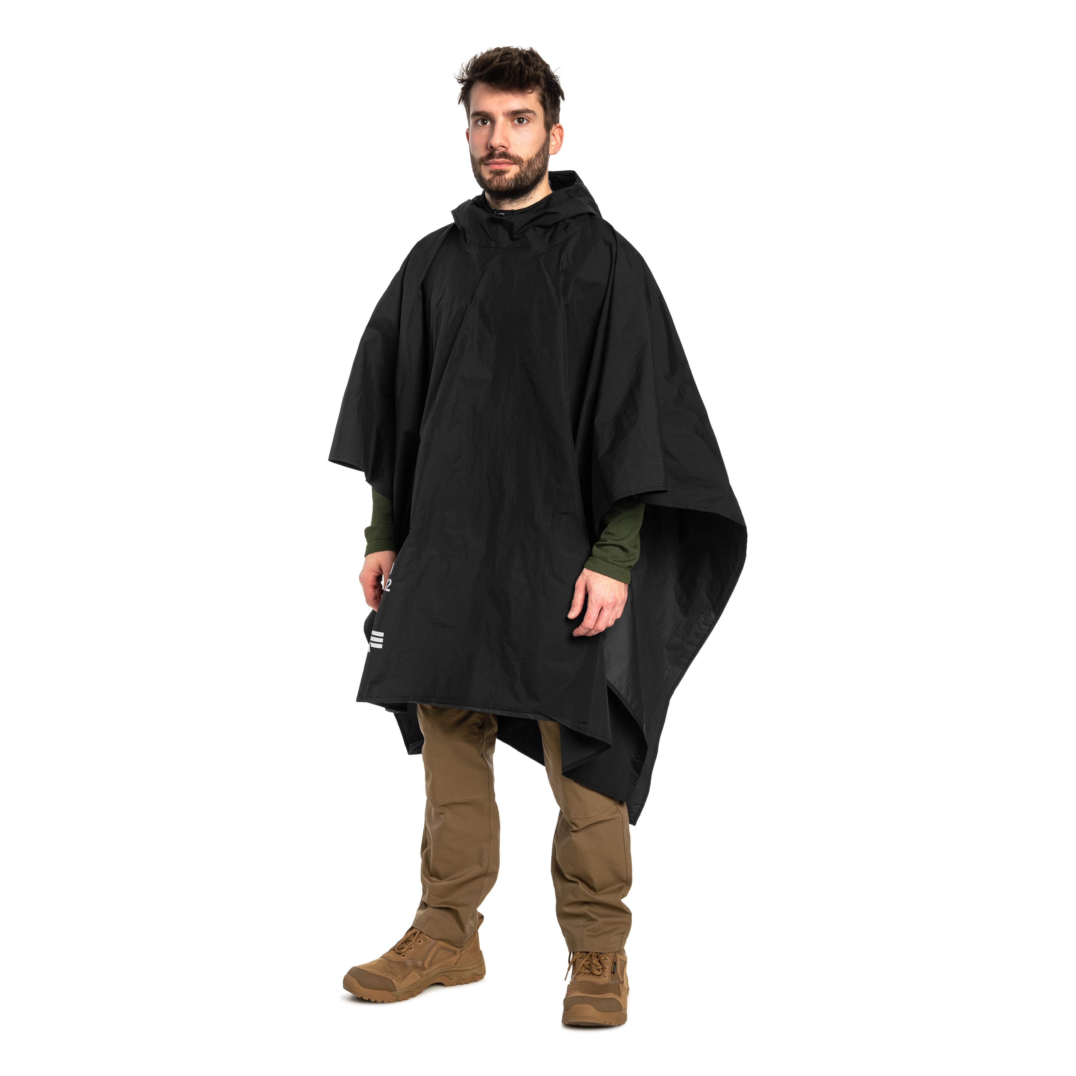 Alpha Industries Packable Rain Cape Poncho - Black