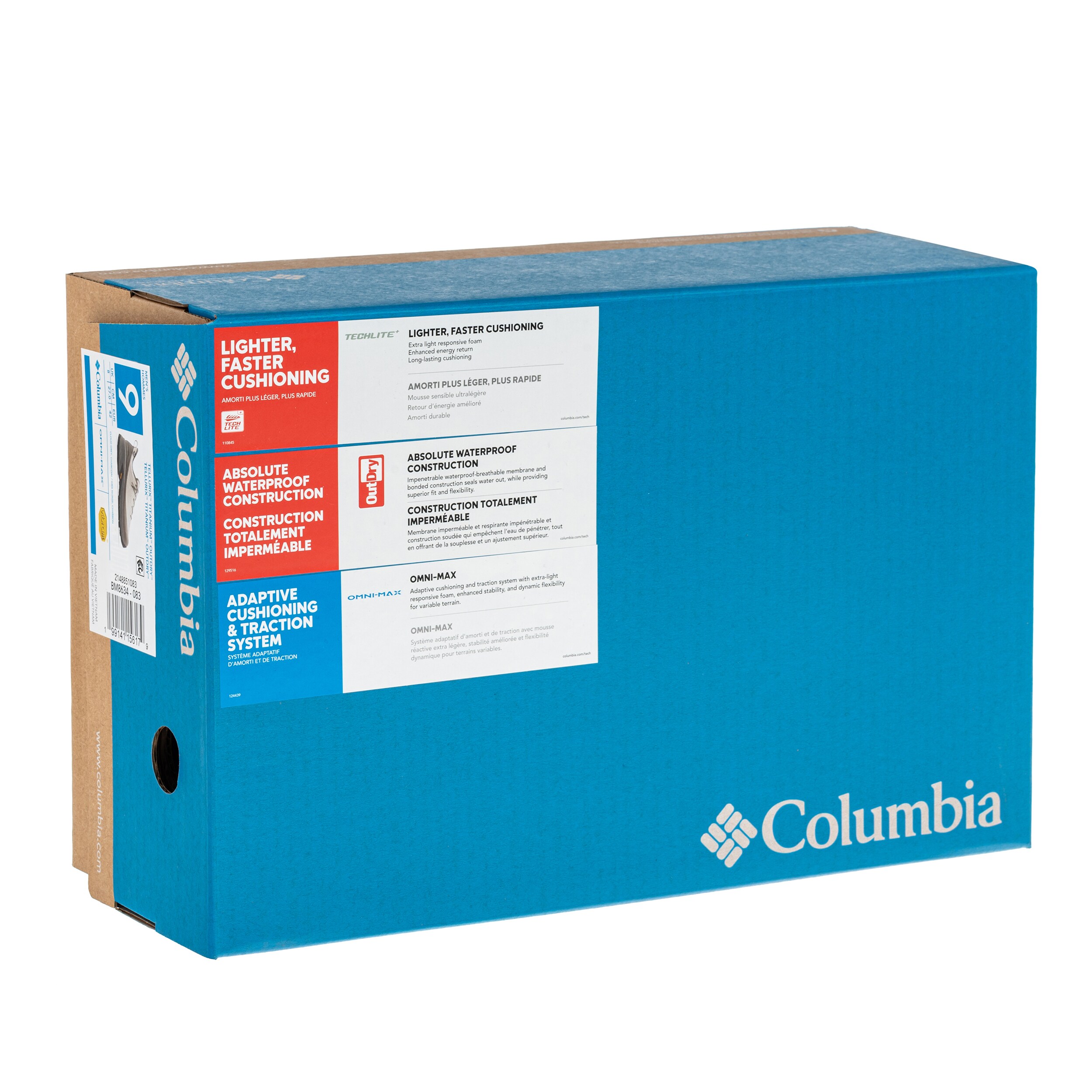 Columbia Tellurix Titanium OutDry Hiking Shoes - Cloud Grey/Charcoal