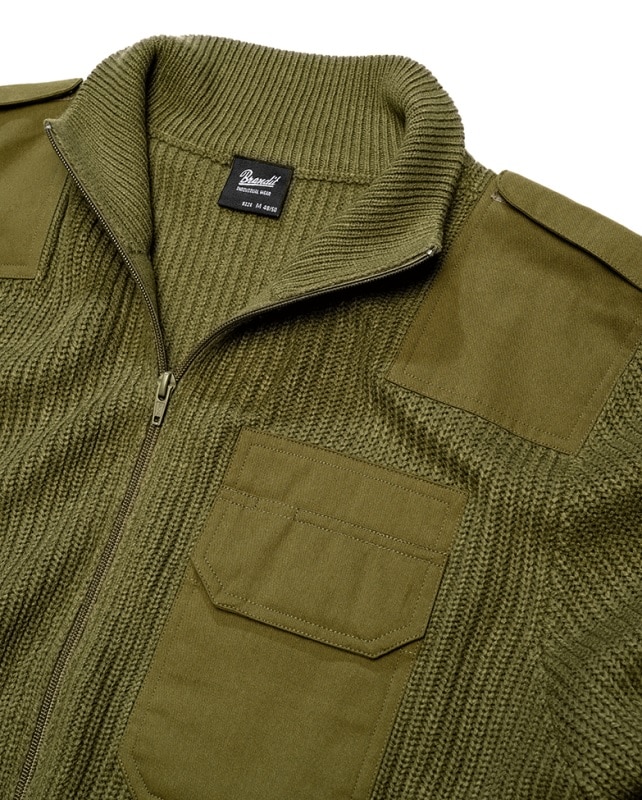 Brandit BW Cardigan Sweater - Olive