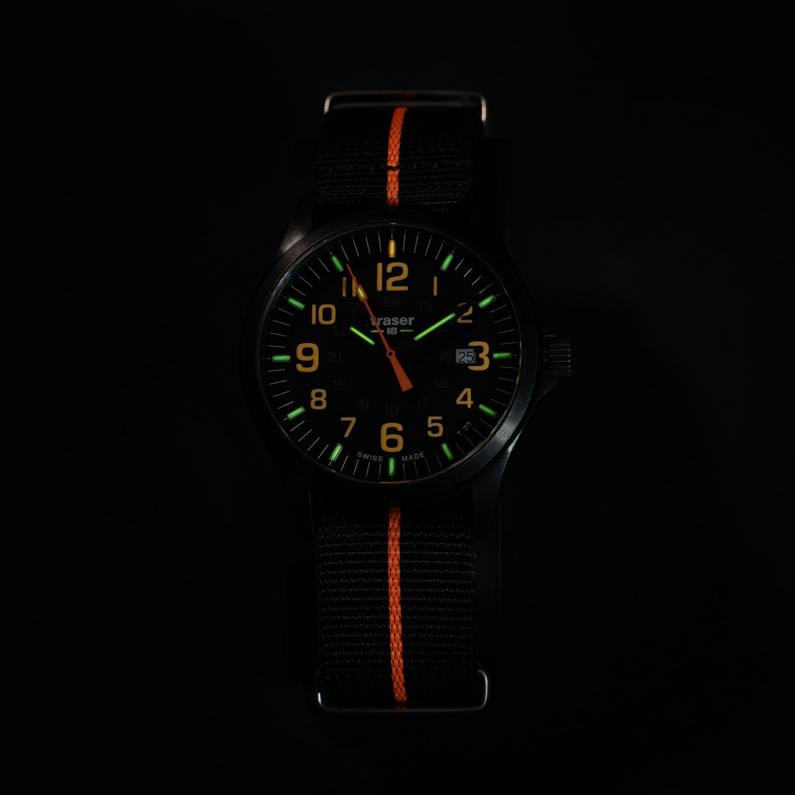 Traser P67 Officer Pro GunMetal TS Watch - Black/Orange