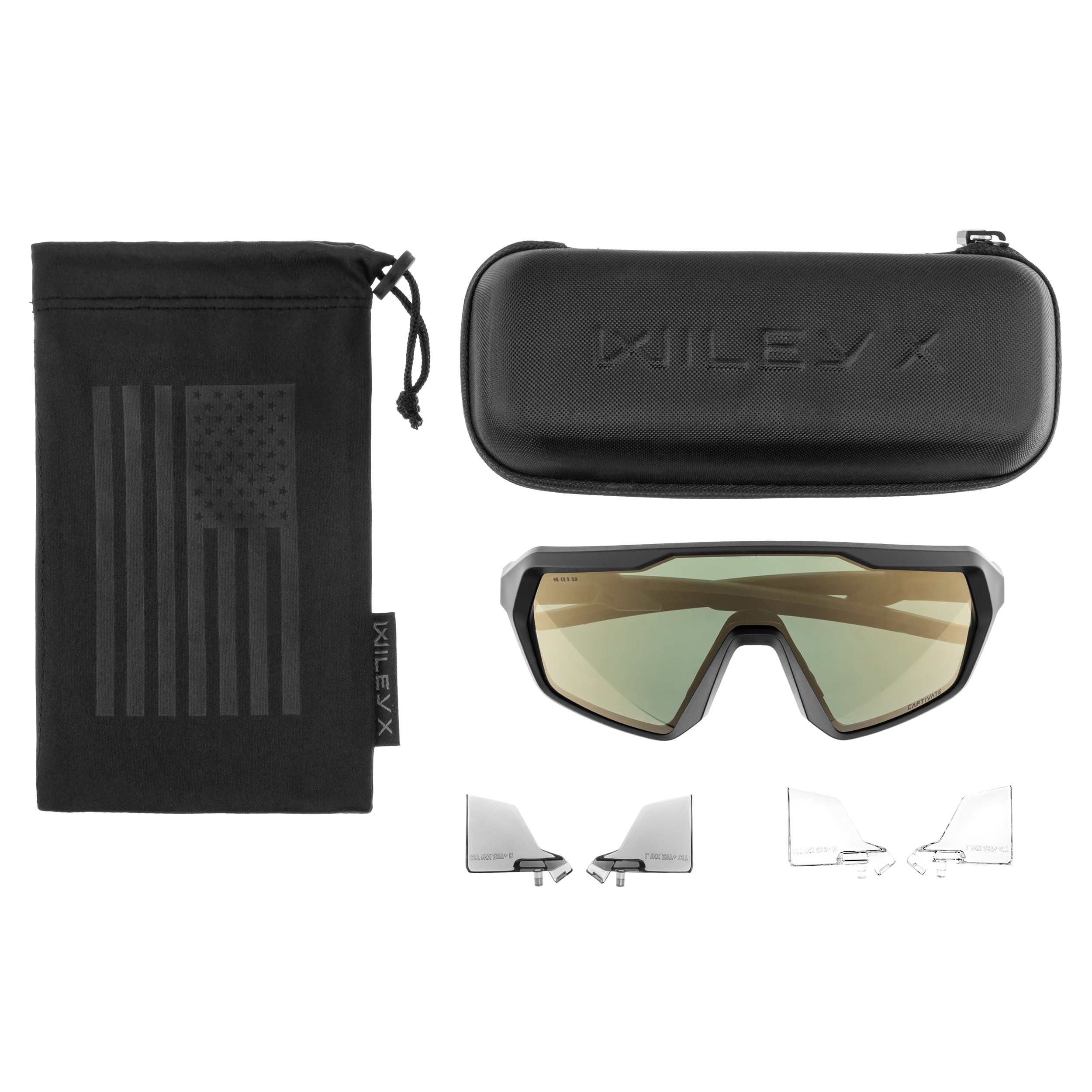 Wiley X Citadel Tactical Glasses - Captivate Tungsten/Matte Black Tan