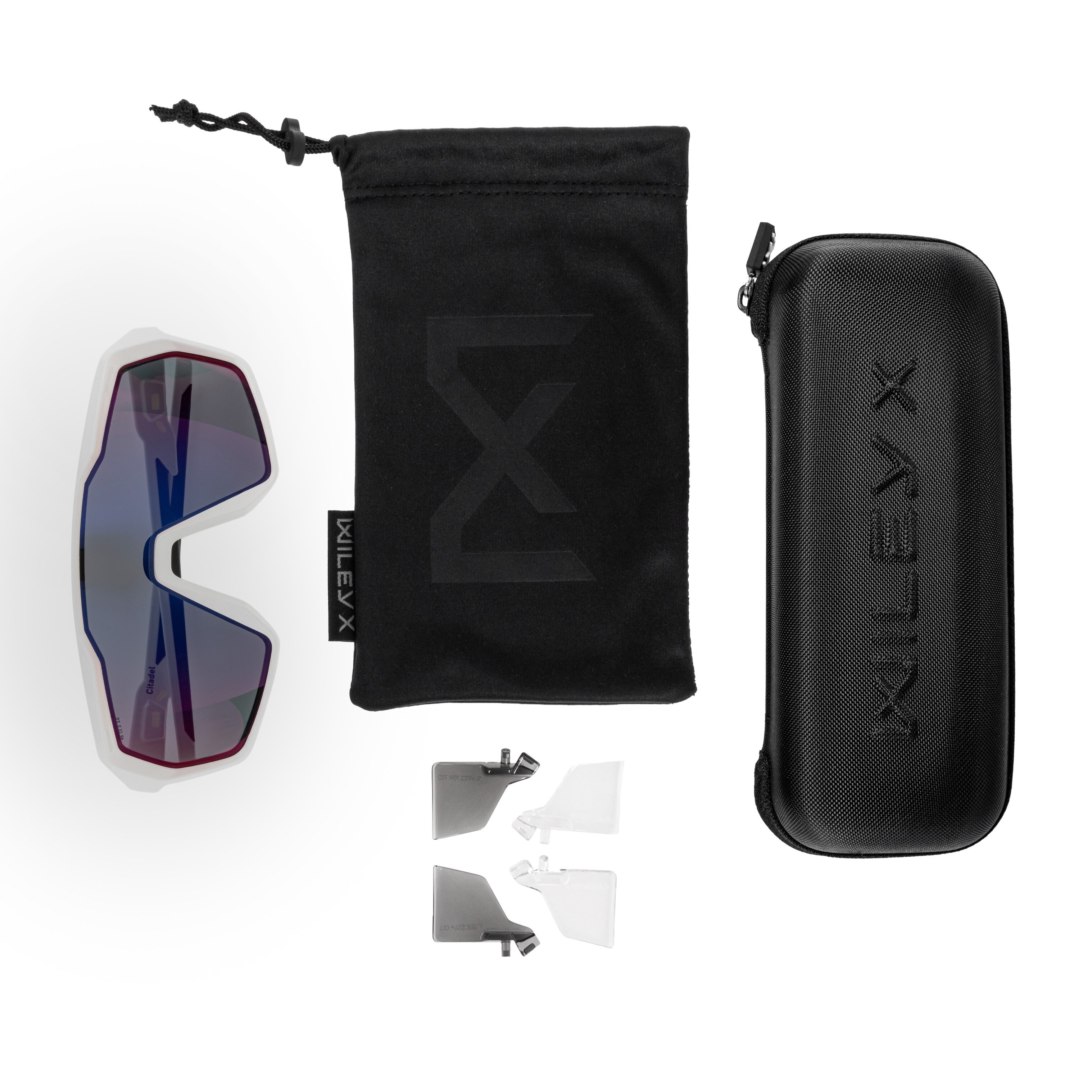 Wiley X Citadel Tactical Glasses - Captivate Red/Polished White