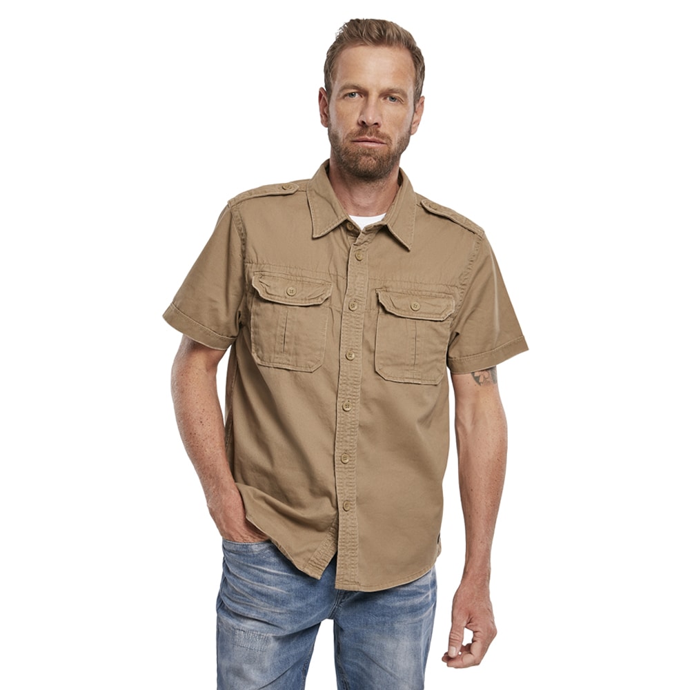 Brandit Vintage Short Sleeve Shirt - Camel