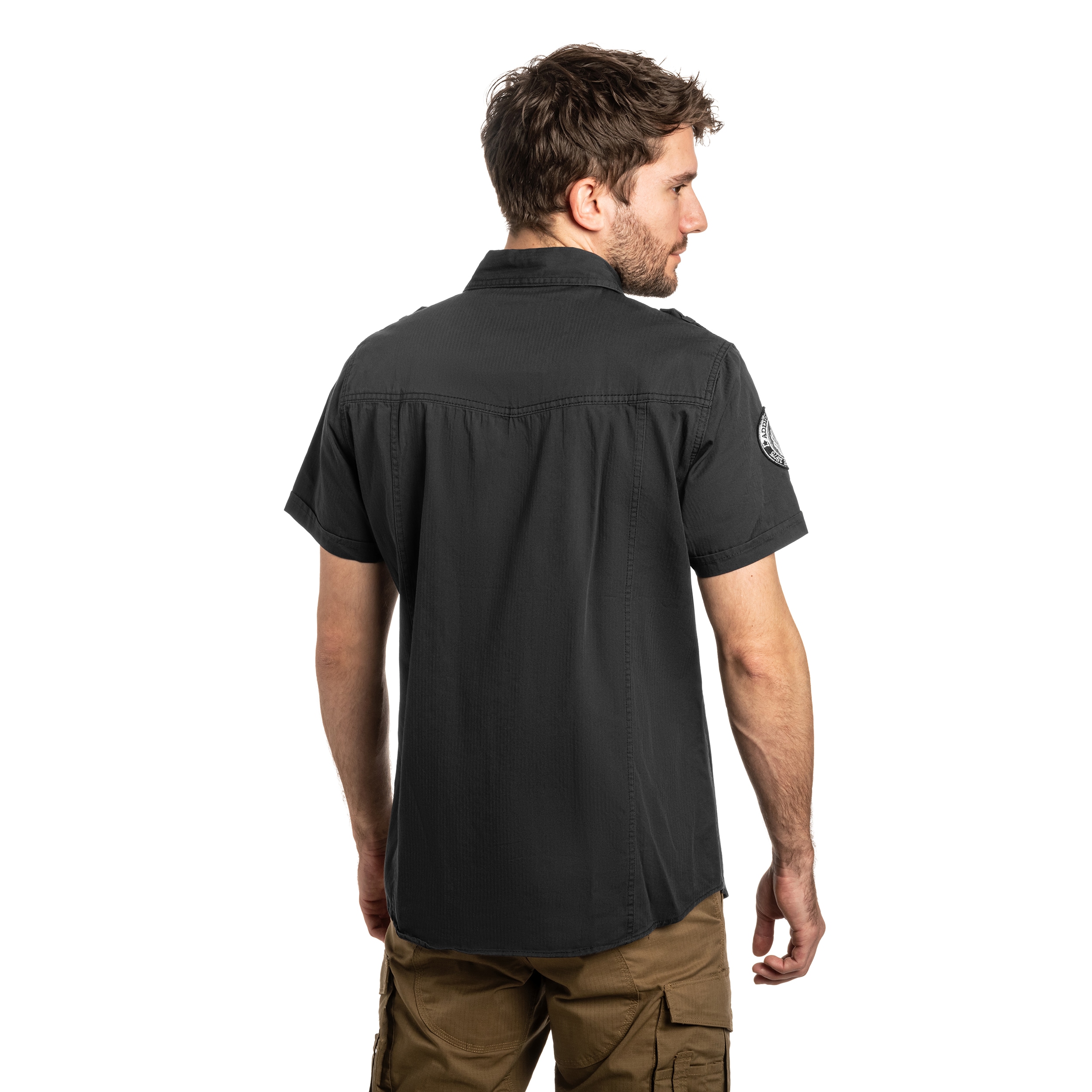 Brandit Luis Vintage Short Sleeve Shirt - Black
