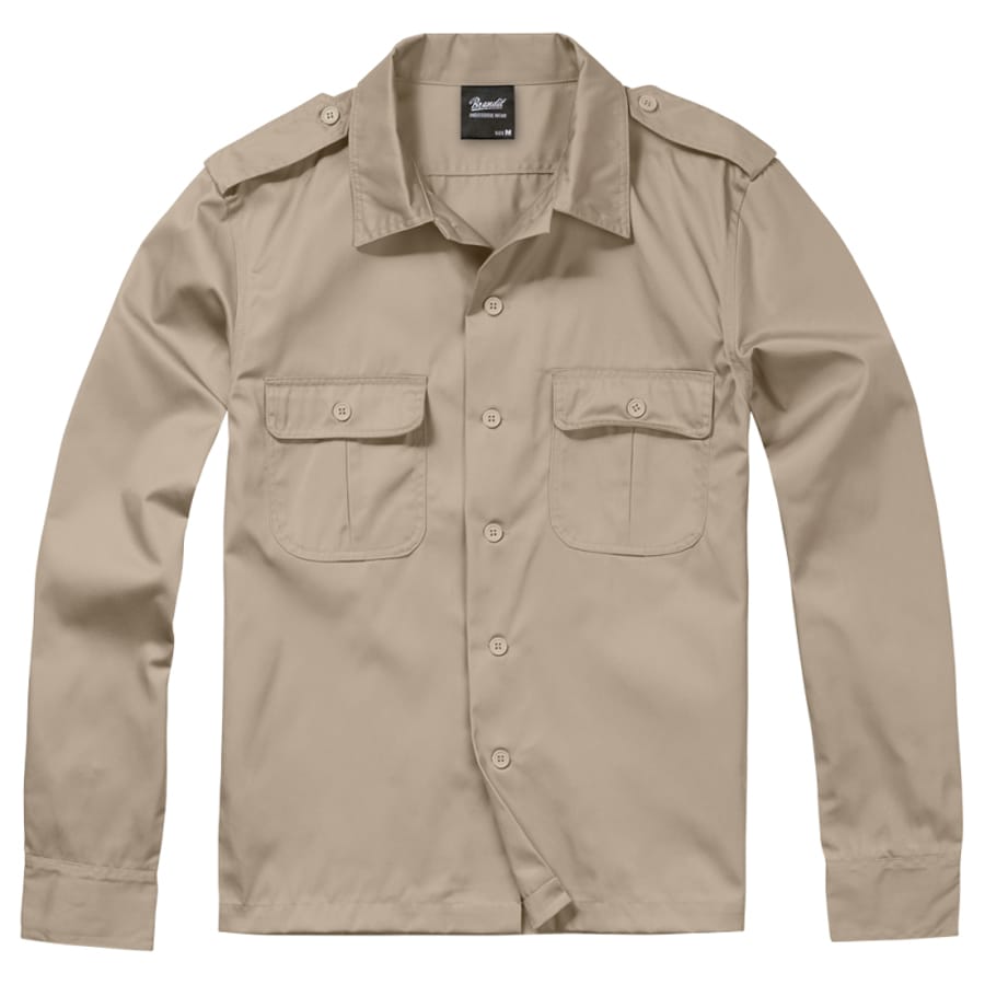 Brandit US Hemd Long Sleeve Shirt - Beige