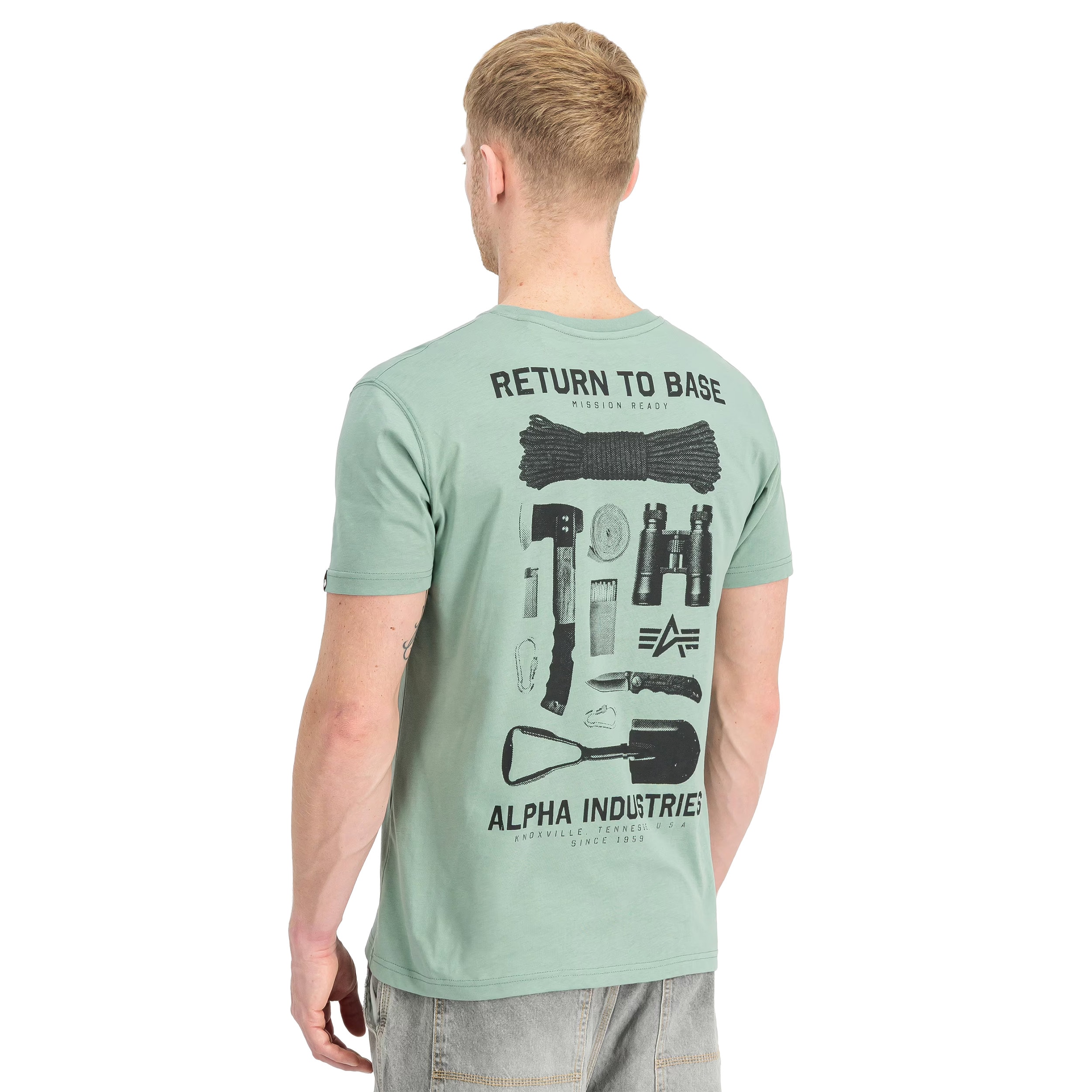 Alpha Industries Return to Base T-shirt - Frost Green