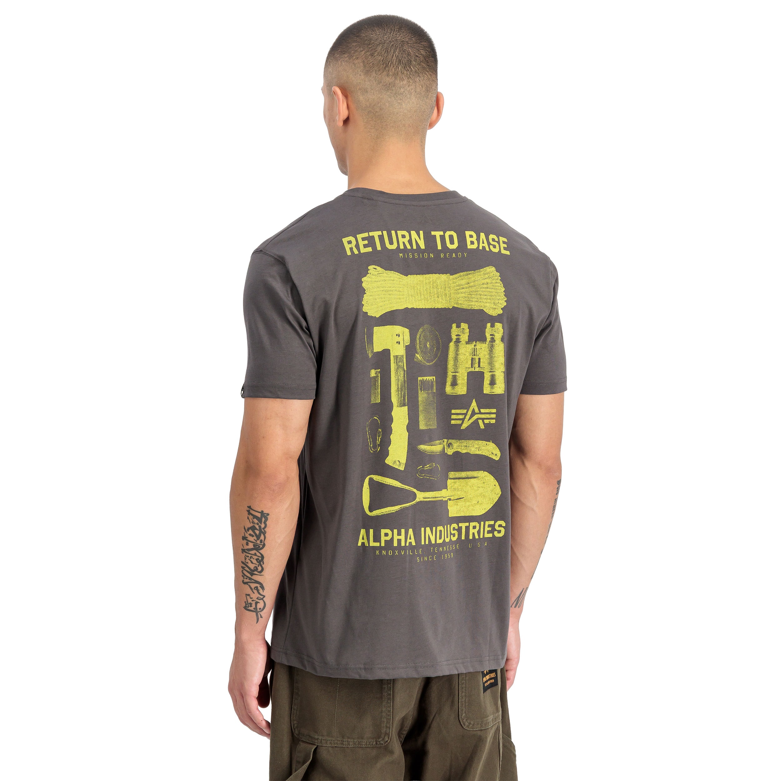 Alpha Industries Return to Base T-shirt - Vintage Grey