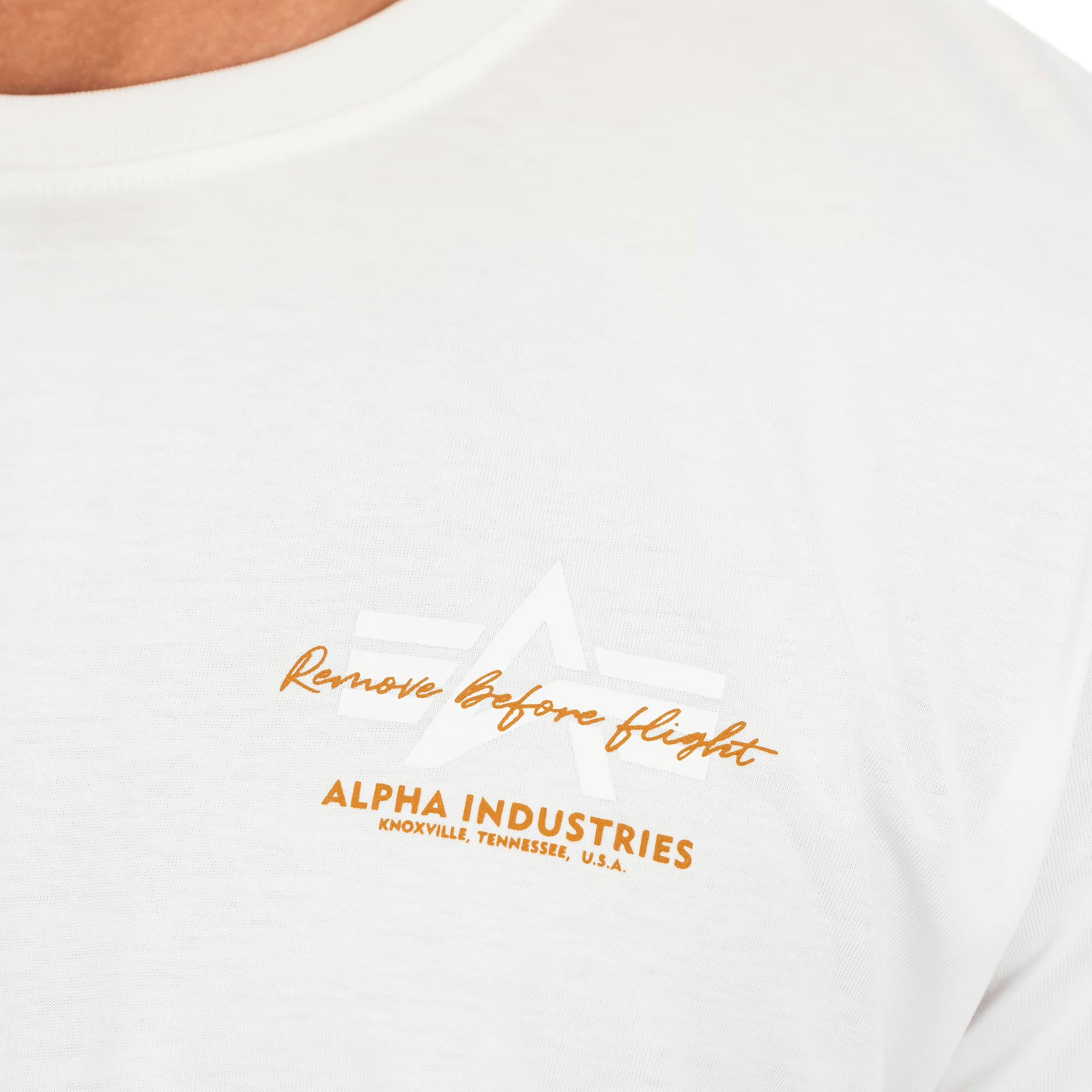 Alpha Industries Tonal Logo Print T-shirt - White