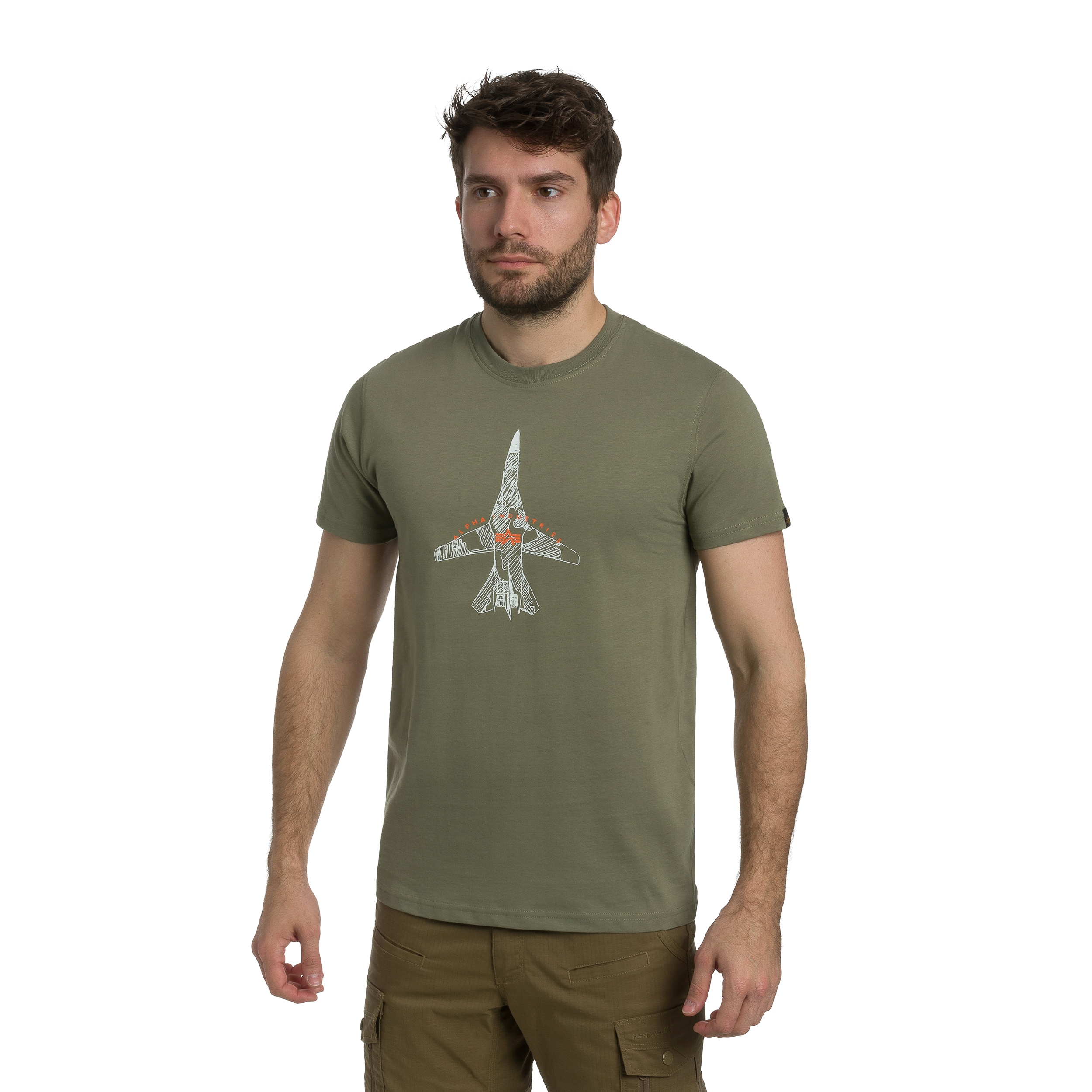 Alpha Industries Air Force Sketch T-Shirt - Olive