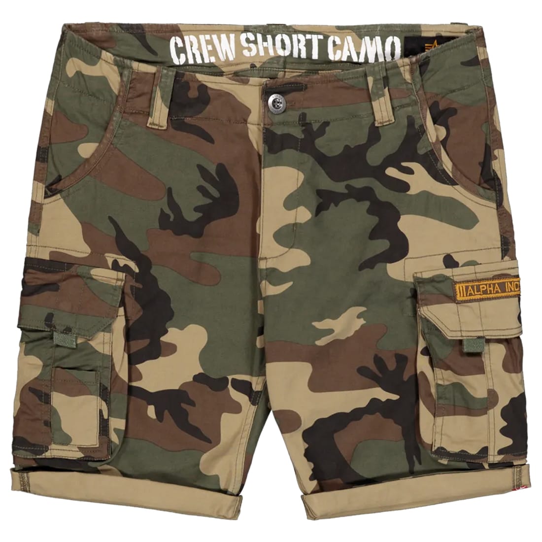 Alpha Industries Crew Short Shorts - Woodland Camo 65