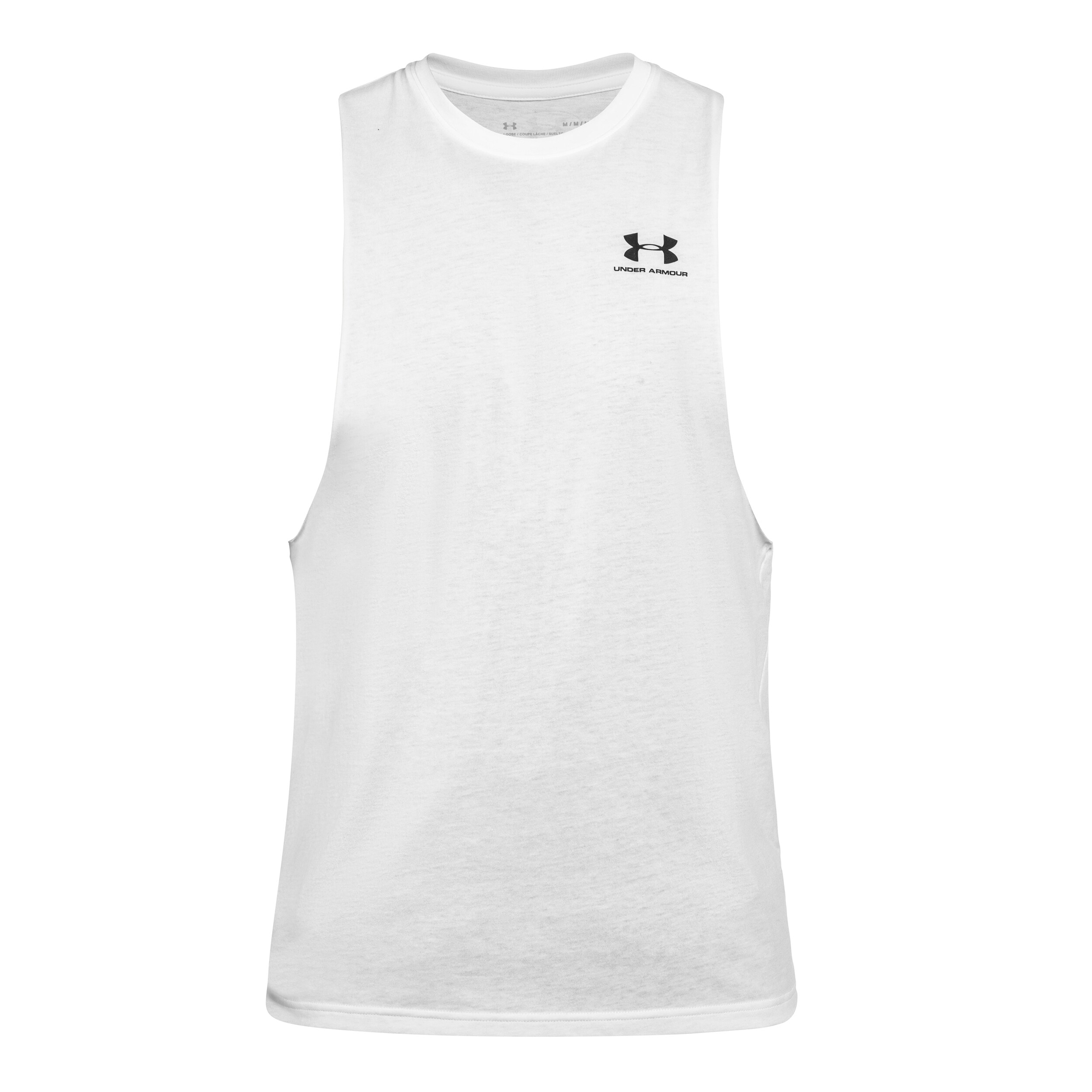 Under Armour Left Chest Cut-Off Tank Top - White