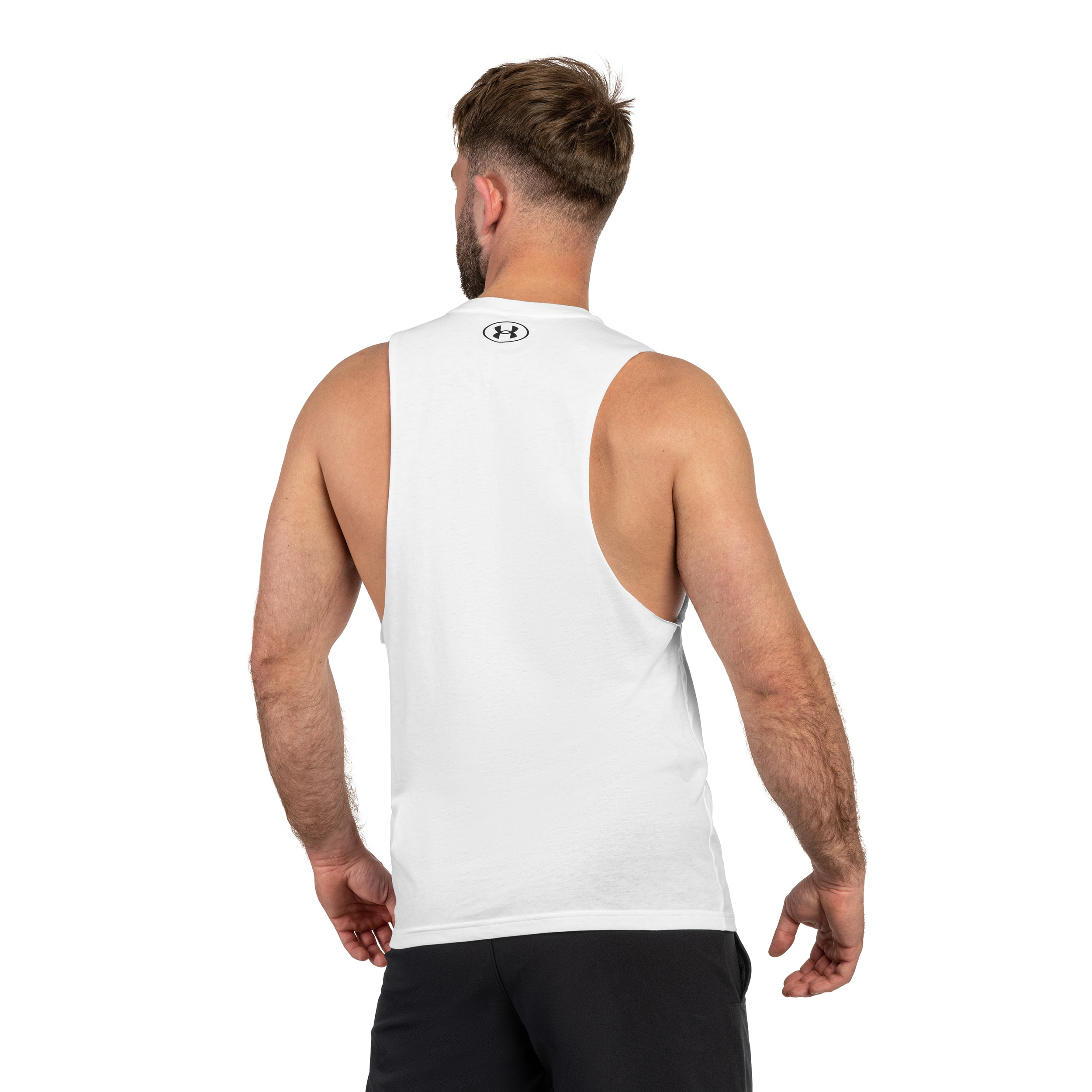 Under Armour Left Chest Cut-Off Tank Top - White