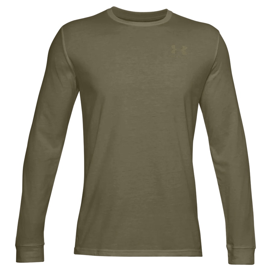 Under Armour Left Chest Long Sleeve Thermal Shirt - Marine OD Green/Field Khaki
