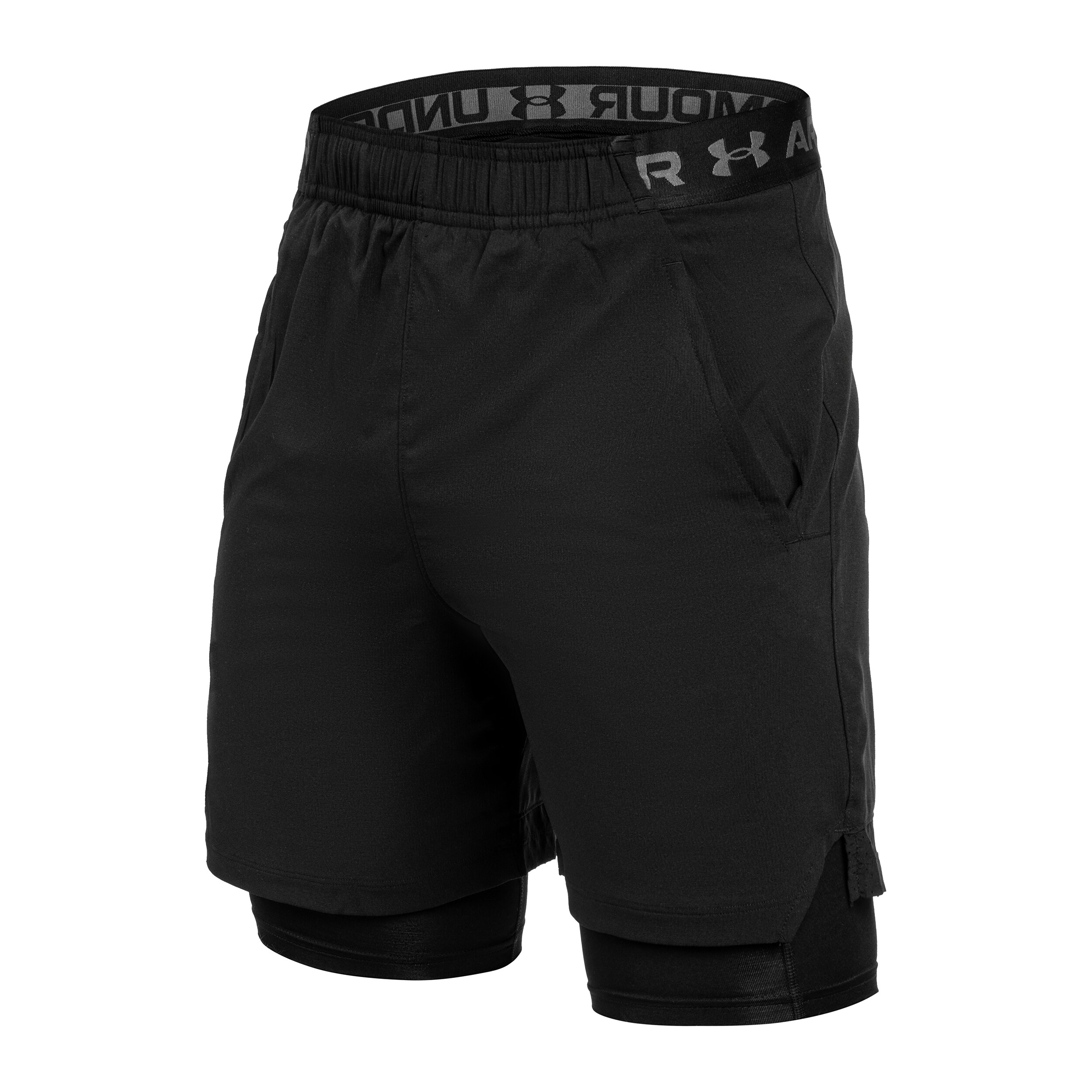Under Armour 2-in-1 Vanish Woven Shorts - Black/Pitch Gray