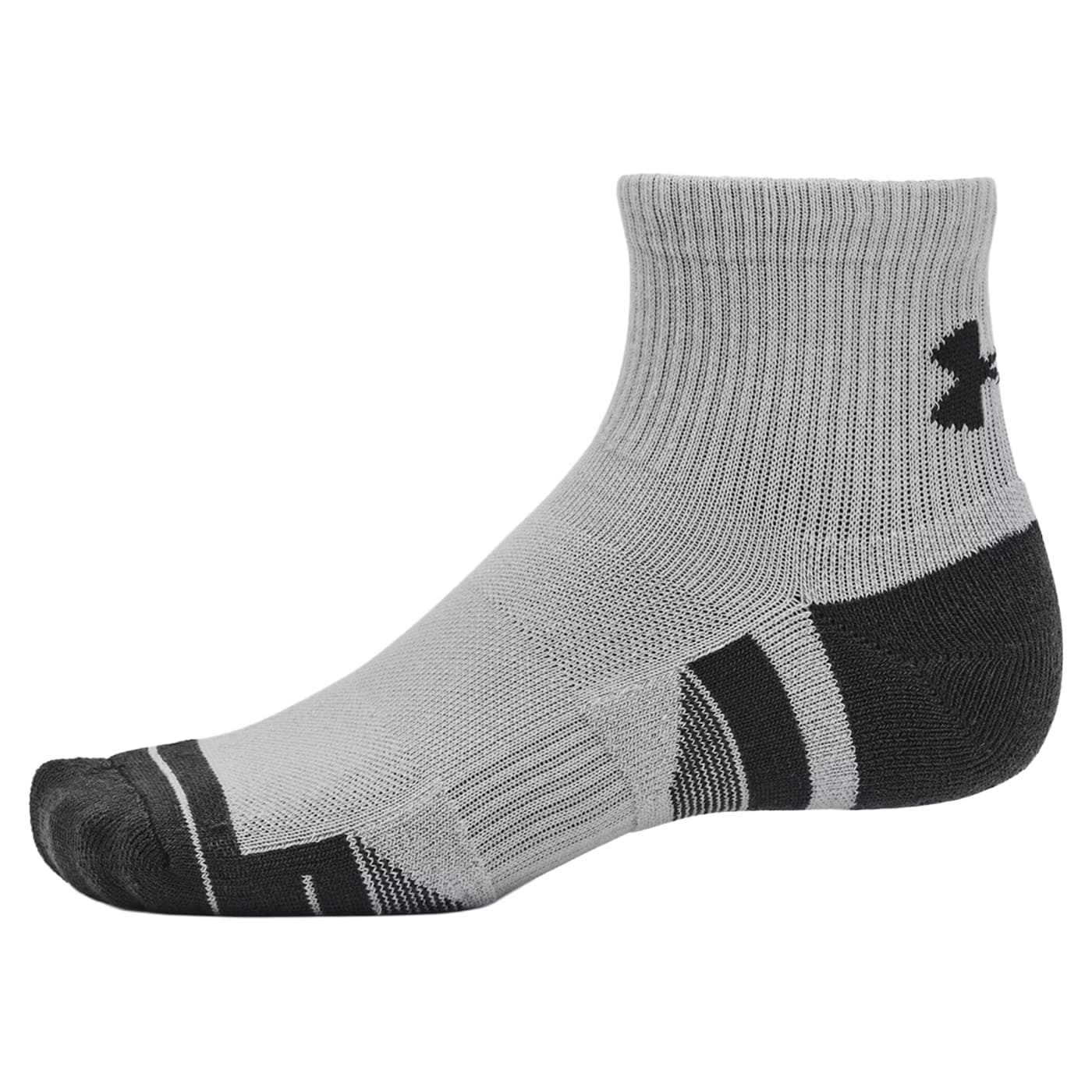 Under Armour Performance Tech Mid Cut Mod Socks Gray/White/Jet Gray - 3 pairs