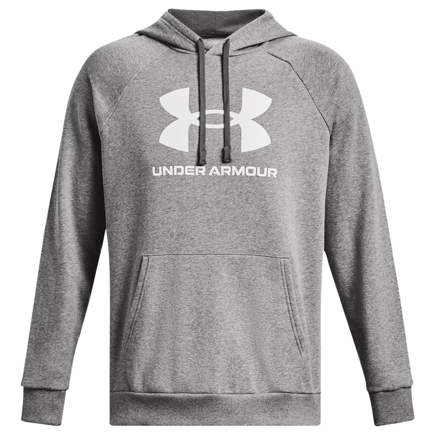 Under Armour Rival Fleece Logo Sweatshirt - Castlerock Light Heather/White