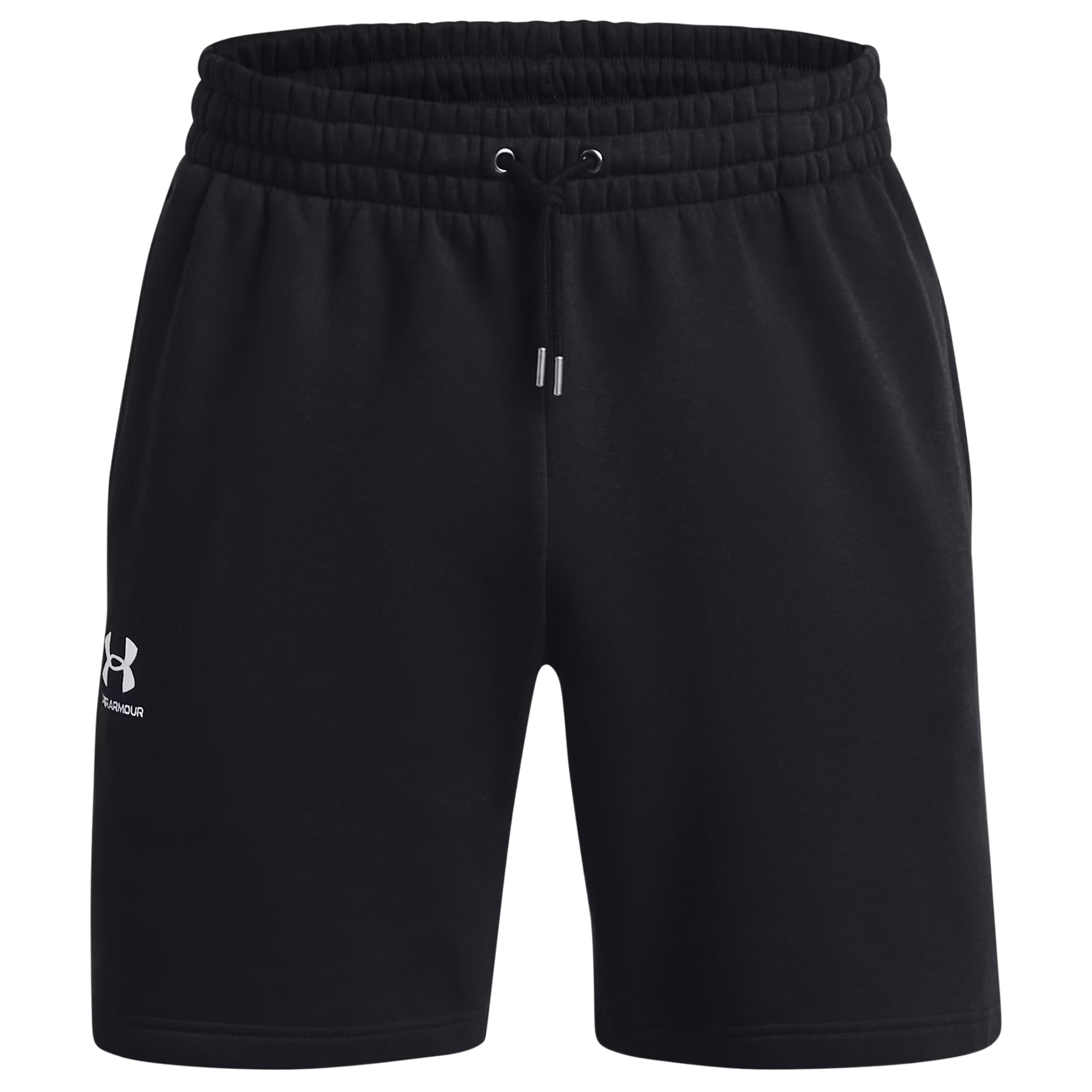 Under Armour 7.75" Icon Fleece Shorts  - Black/White