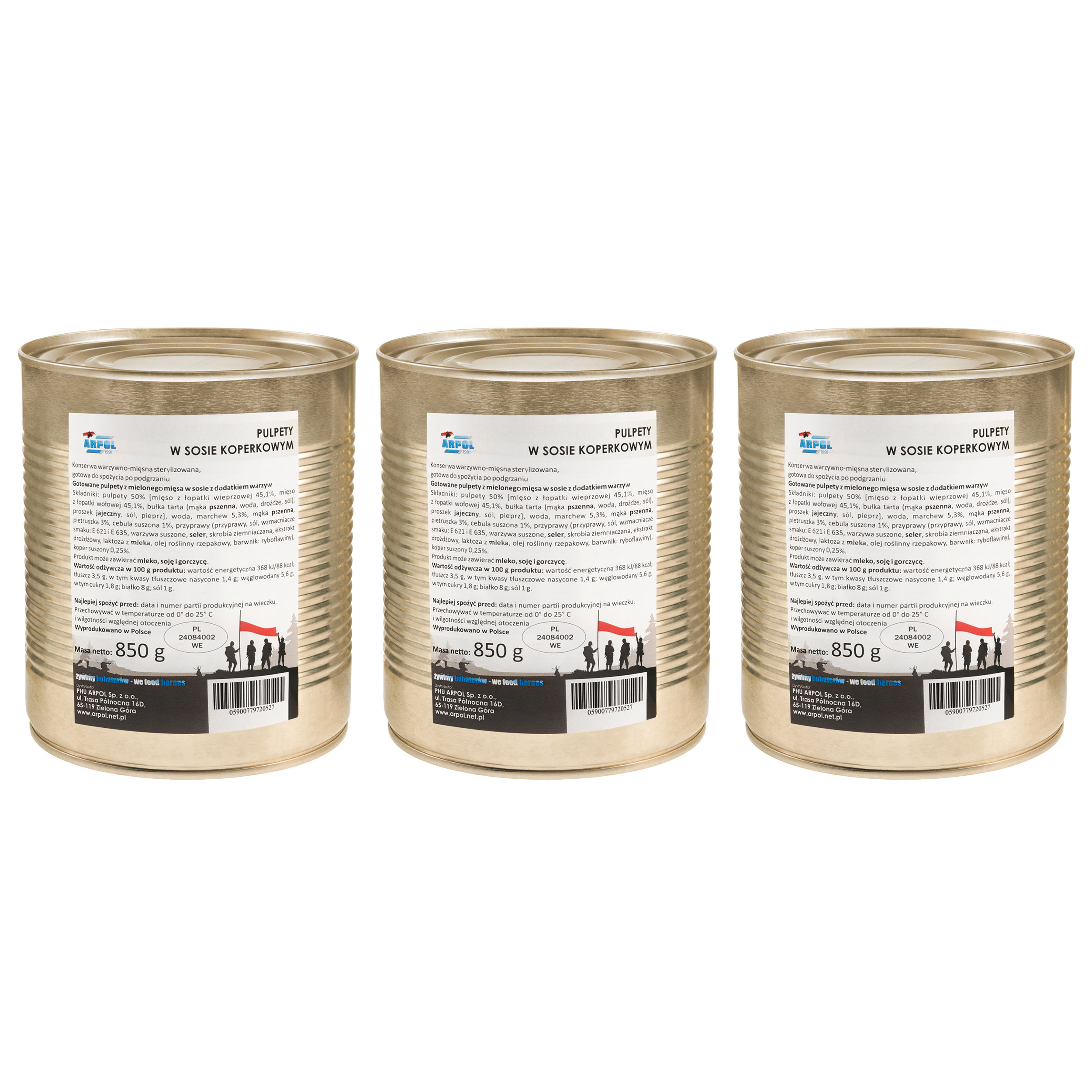 Arpol Canned Foods - Meatballs in dill sauce 850 g - 3 pcs.