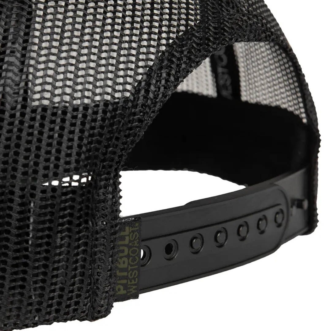 Pitbull Snapback Trucker Blood Dog Cap - Woodland Camo