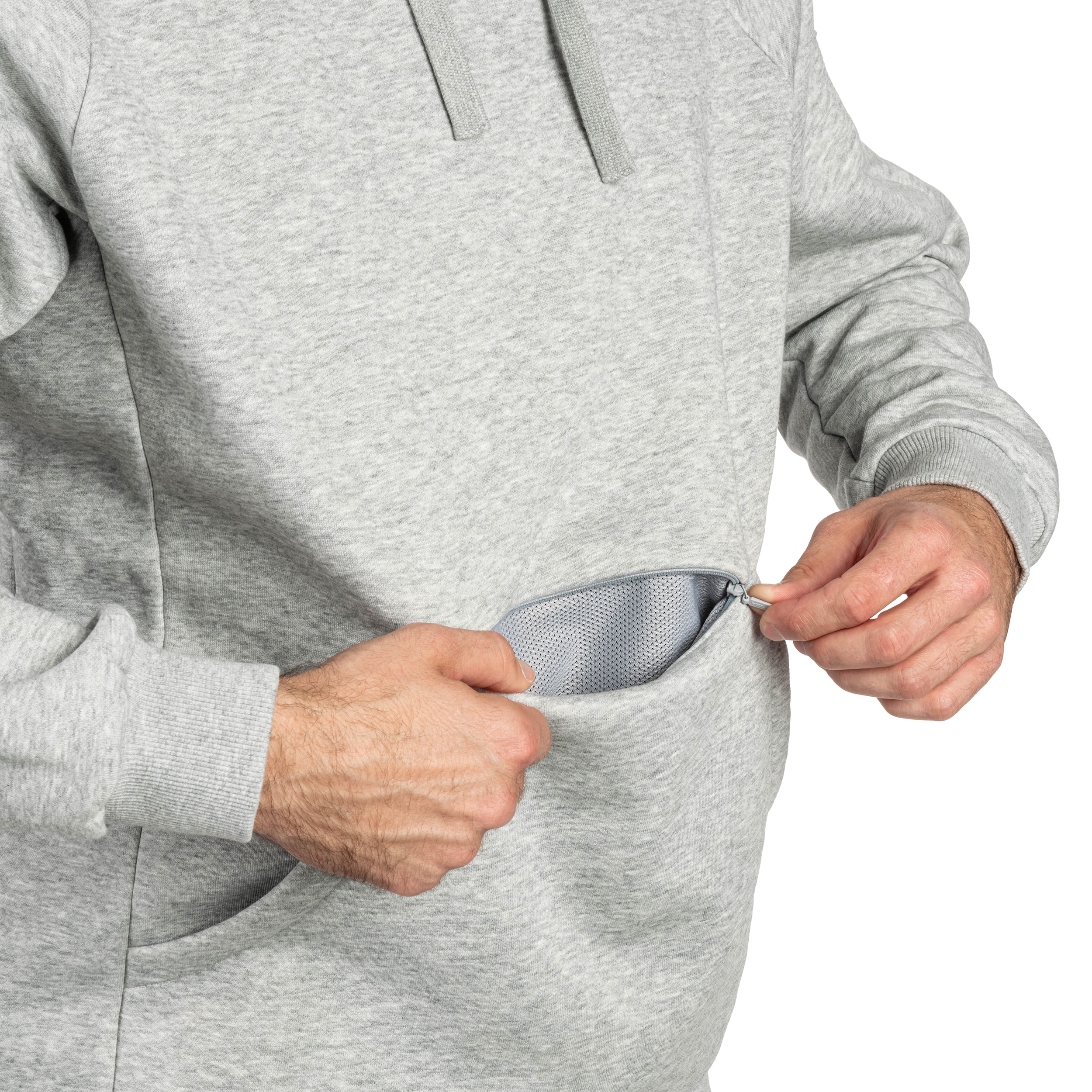 Helikon-Tex Urban Tactical Hoodie Lite Kangaroo - Light Grey Melange