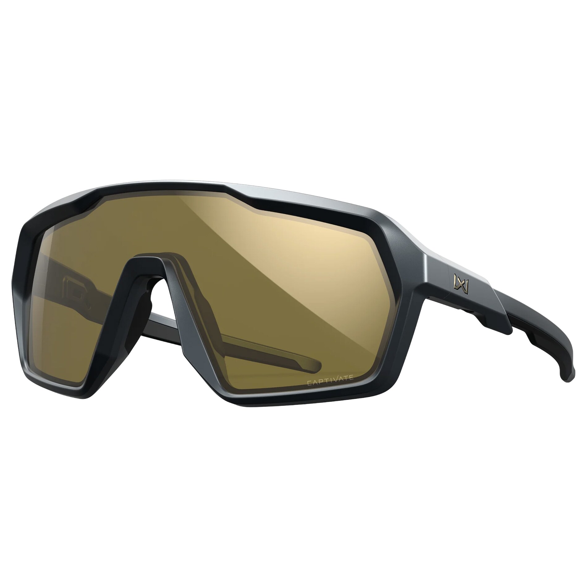 Wiley X Citadel Tactical Glasses - Captivate Gold Mirror Lens/Matte Graphite Grey