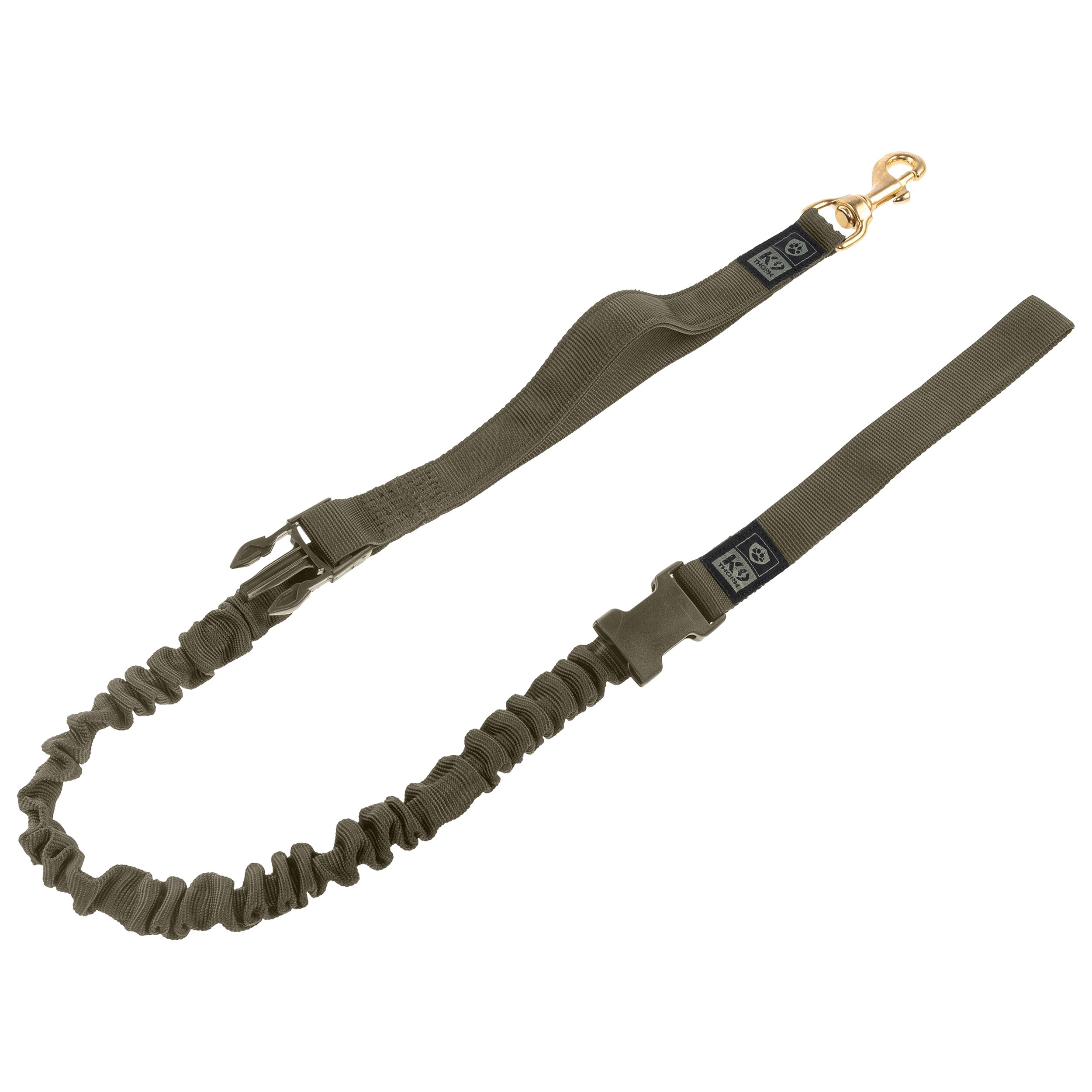 K9 Thorn Leash with shock absorber olive - 272 cm