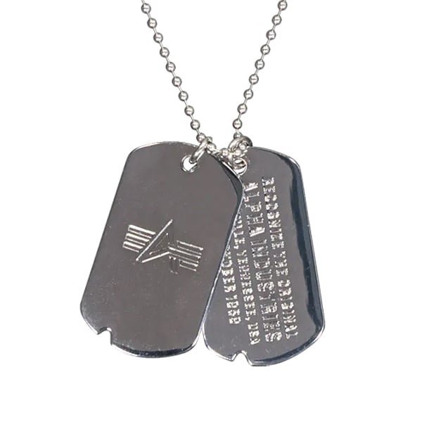 Alpha Industries Dog Tag Necklace - Silver