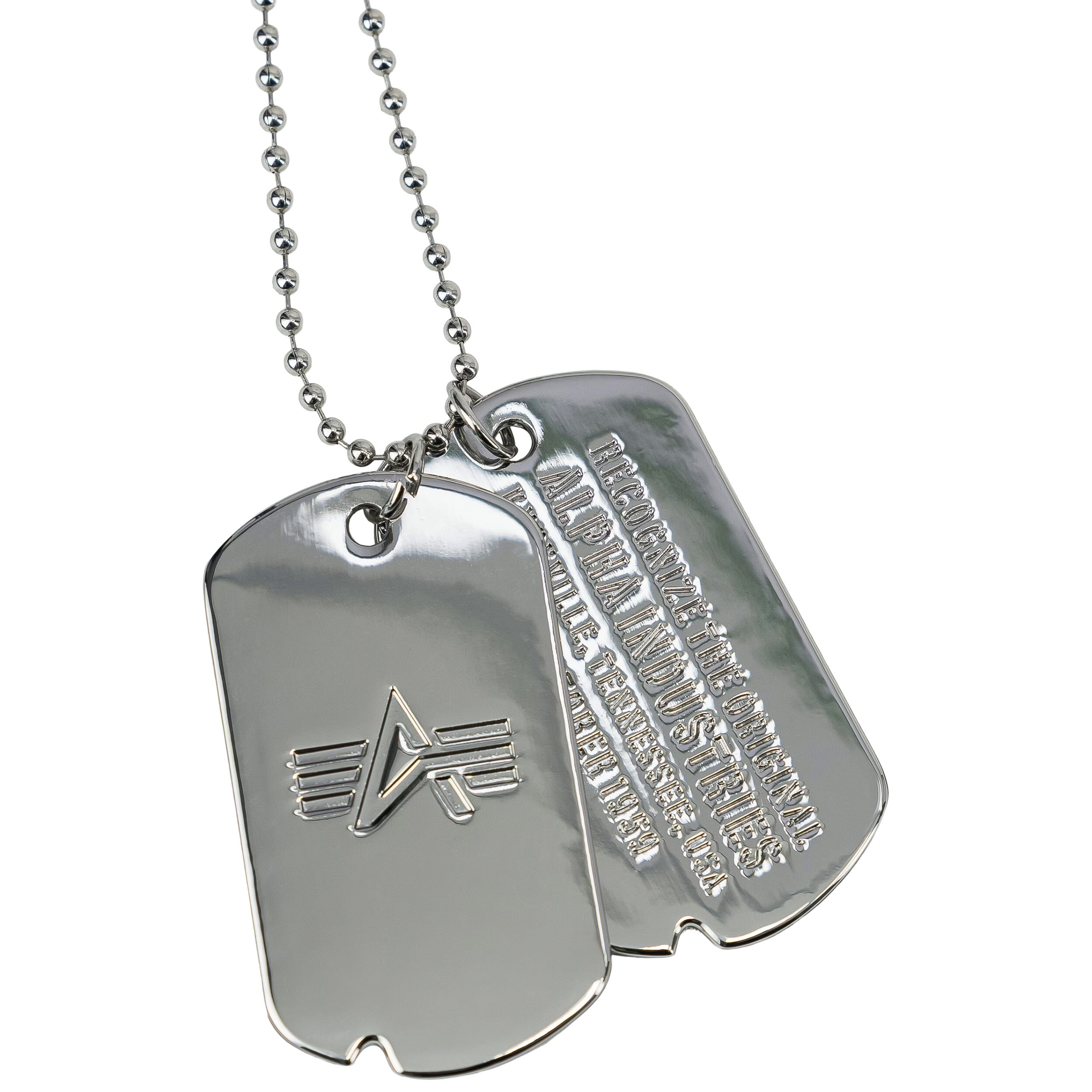 Alpha Industries Dog Tag Necklace - Silver