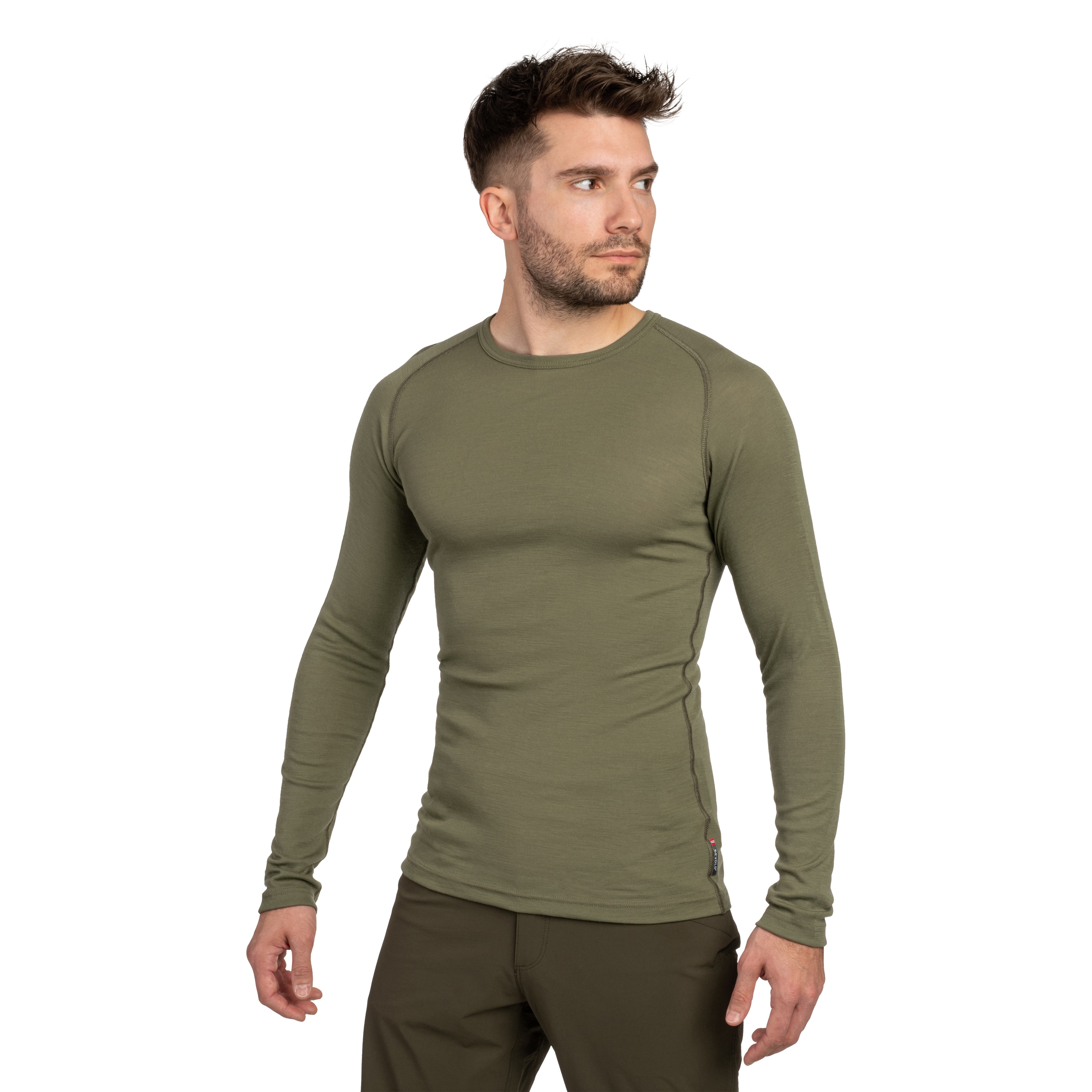 Devold Lauparen Merino Base Long Sleeve Thermal Shirt - Olive