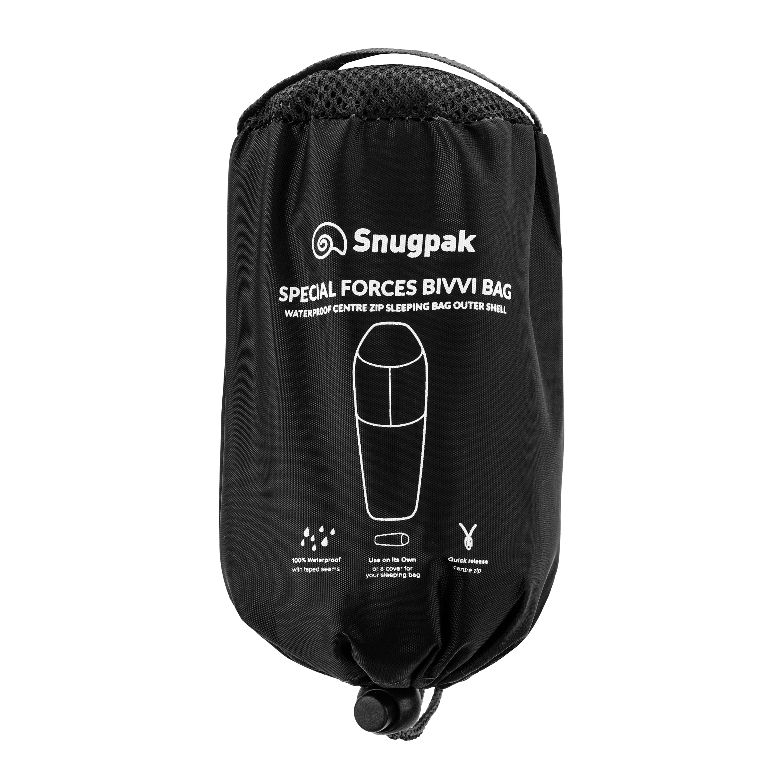 Snugpak Special Forces Centre Zip Bivvi Sleeping Bag Cover - Black