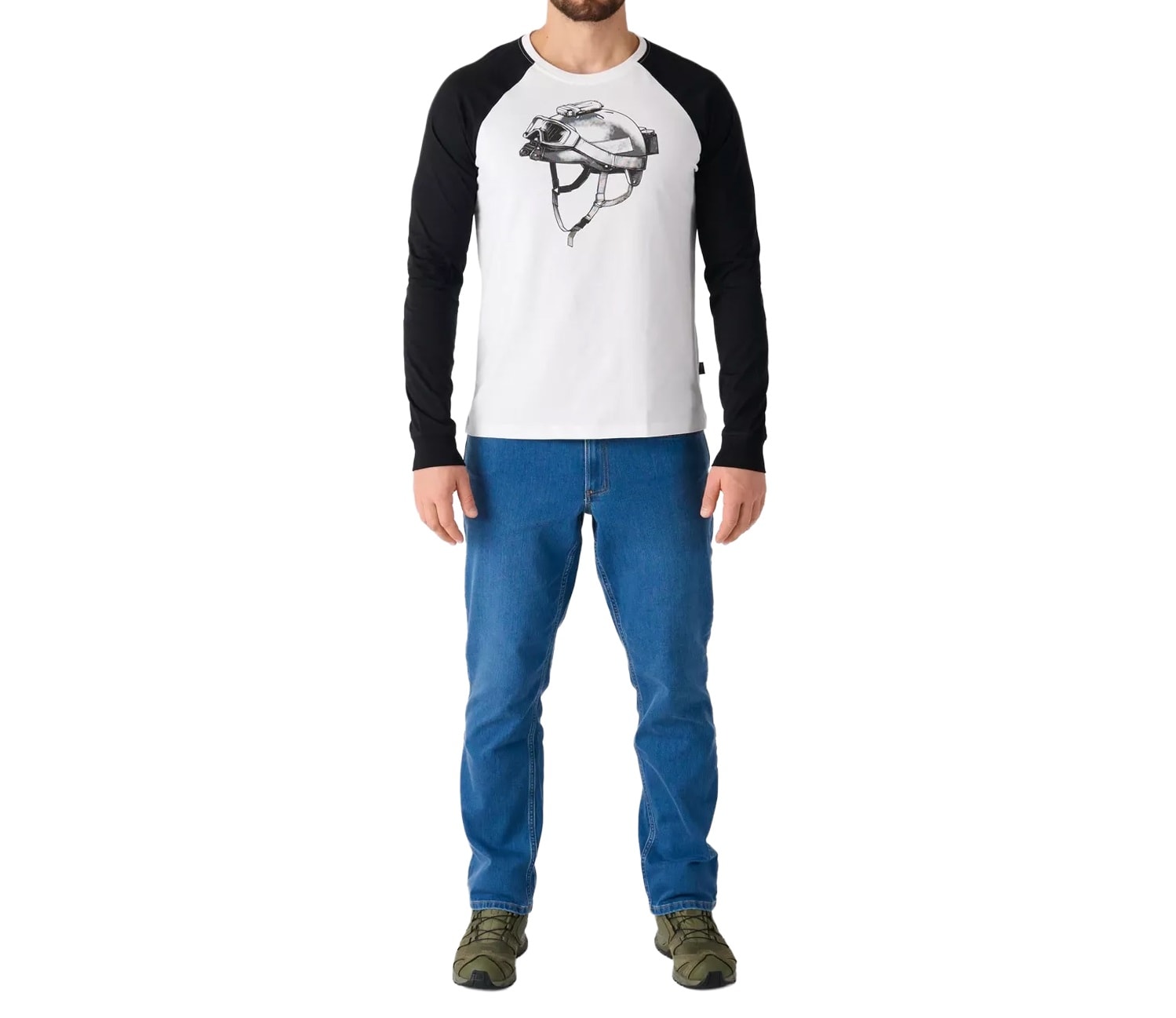 Helikon-Tex Long Sleeve Delta Helmet T-Shirt - Black