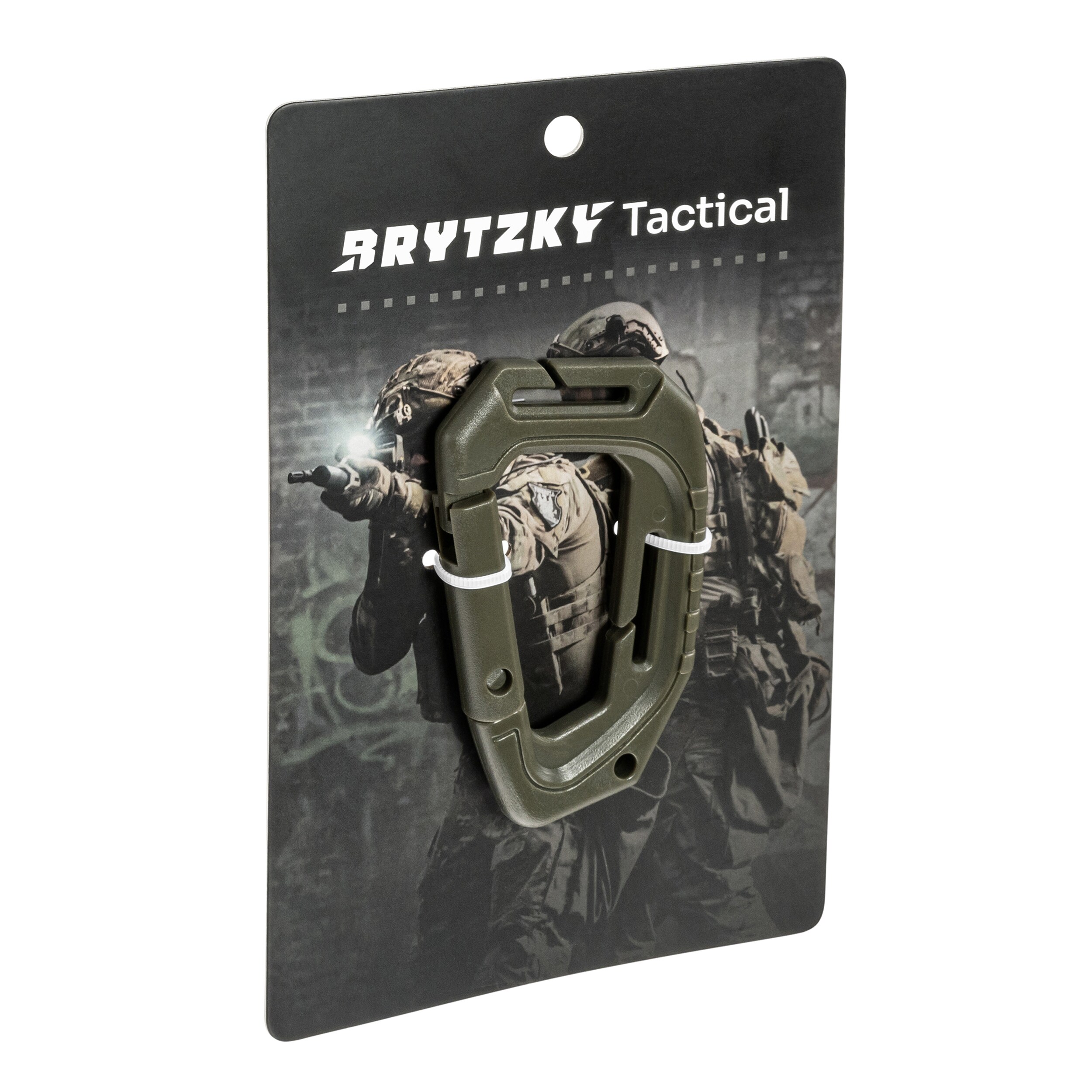 Brytzky Tactical GripLock 1 Carabiner Olive - 3 pcs.