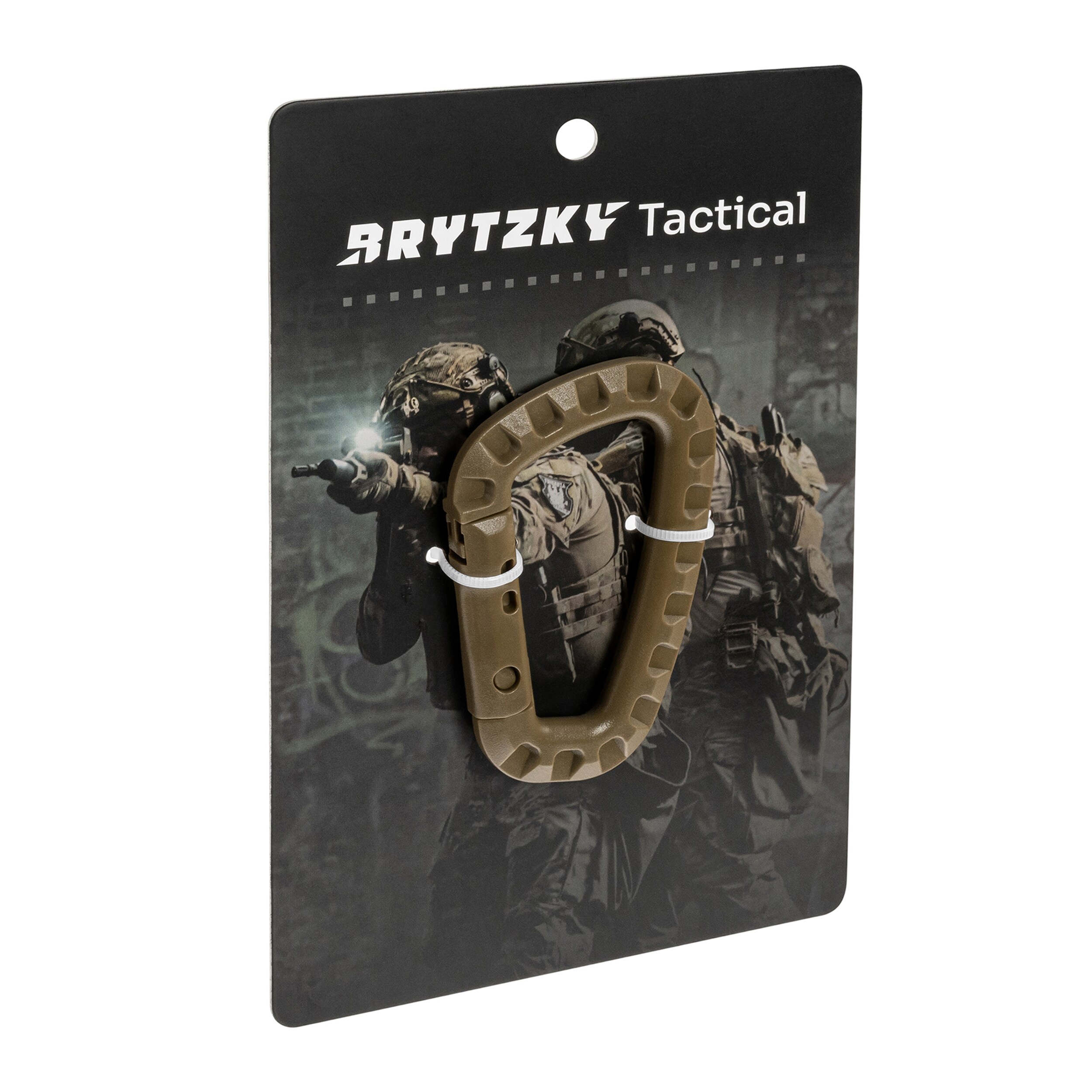Brytzky Tactical GripLock 2 Carabiner Coyote - 3 pcs.