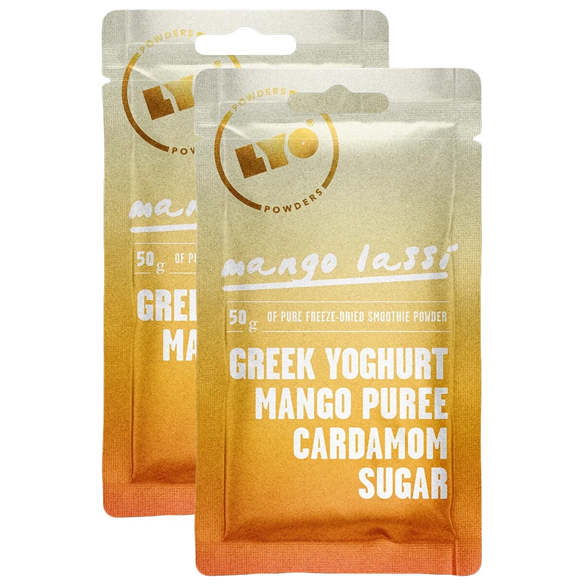 LYOFOOD Freeze-dried Food Smoothie Mango Lassi 50 g/244 kcal - 2 pcs.