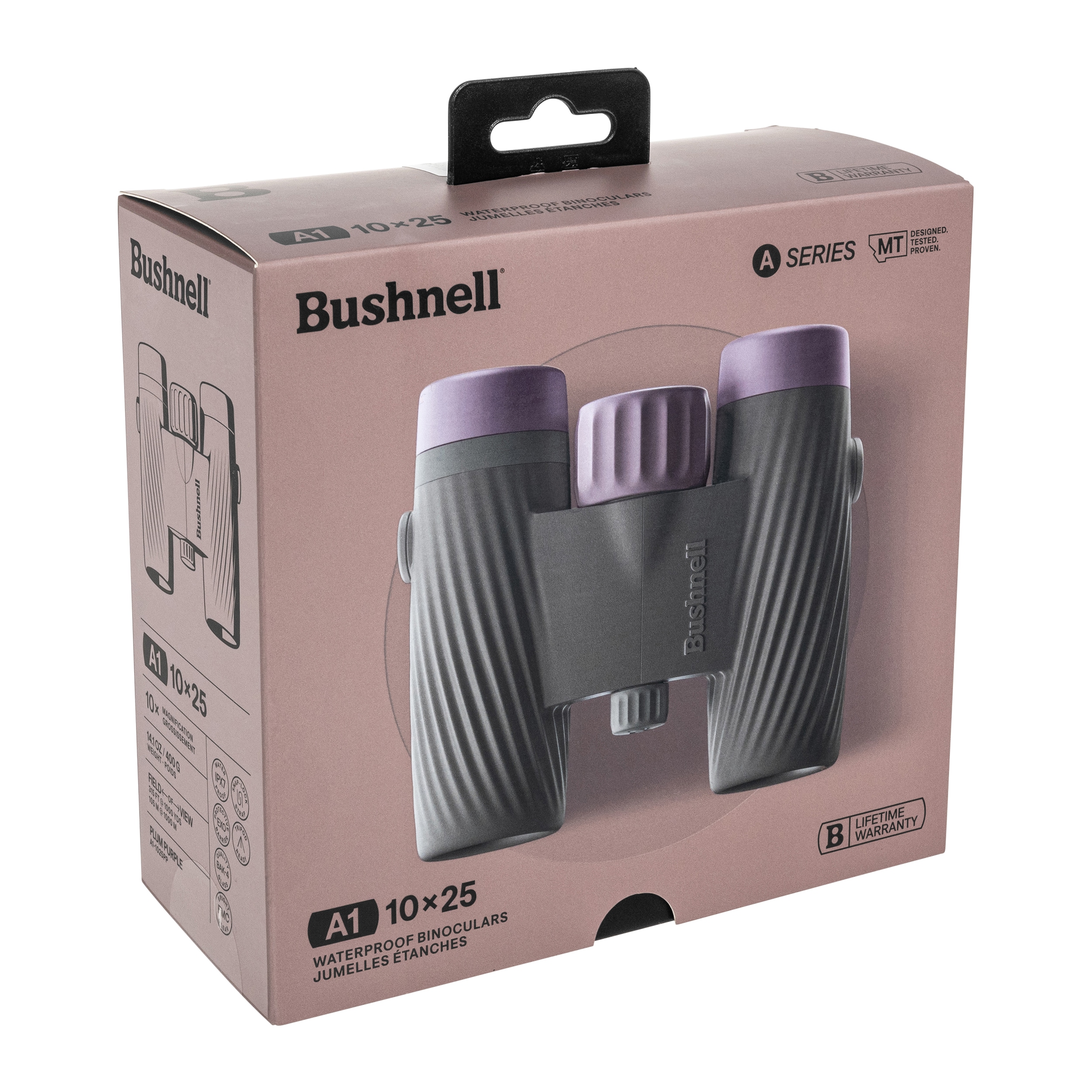 Bushnell A1 Compact 10x25 Binoculars - Plum Purple