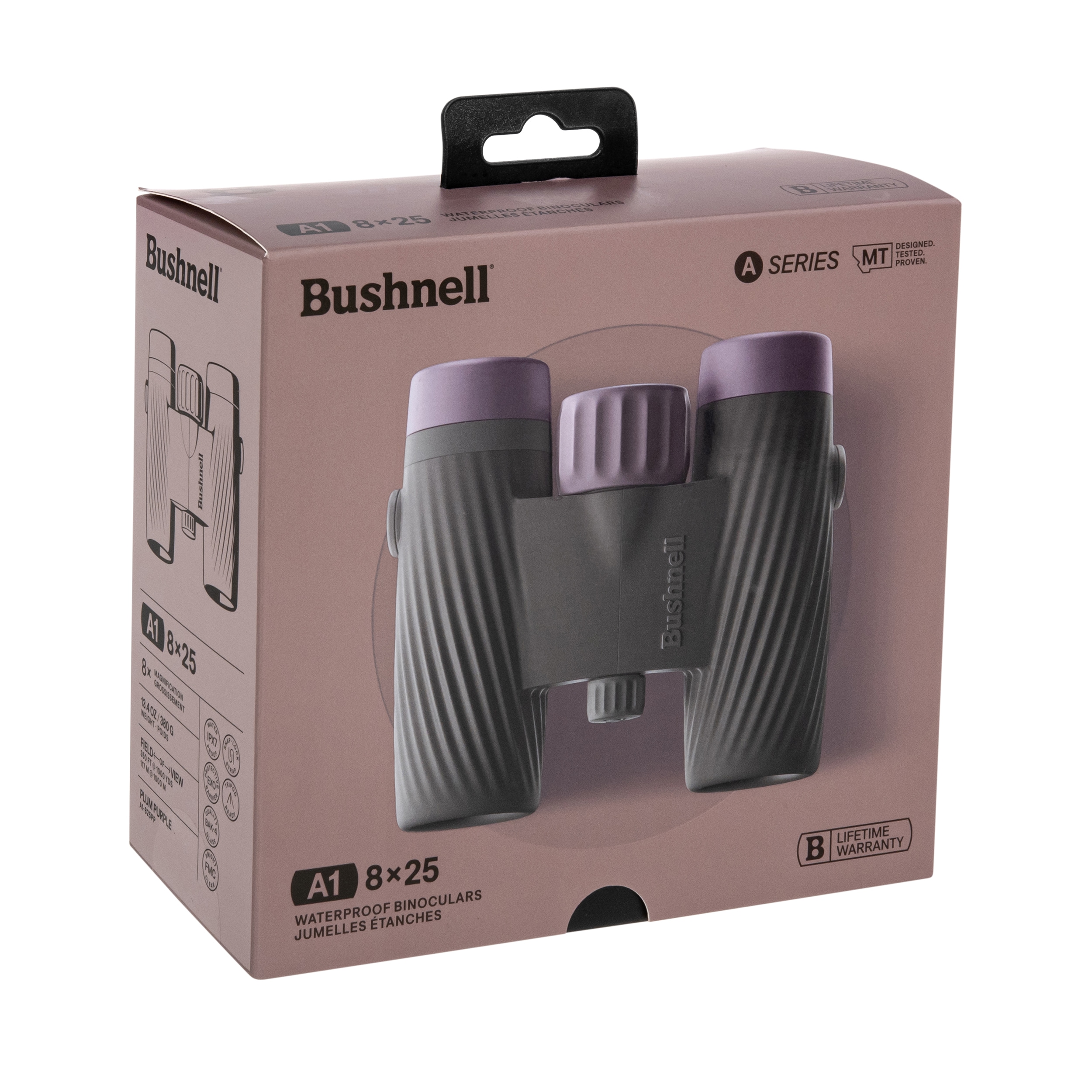 Bushnell A1 Compact 8x25 Binoculars - Plum Purple