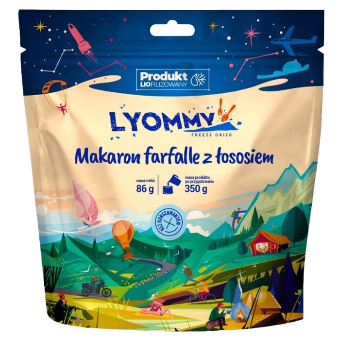 Lyommy Freeze-dried Food Pasta farfalle with salmon 86 g/500 kcal