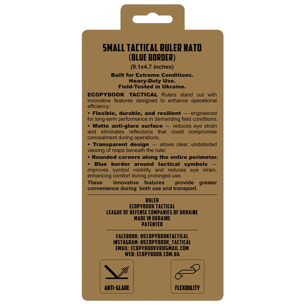 M-Tac Small Tactical Ruler NATO - Blue