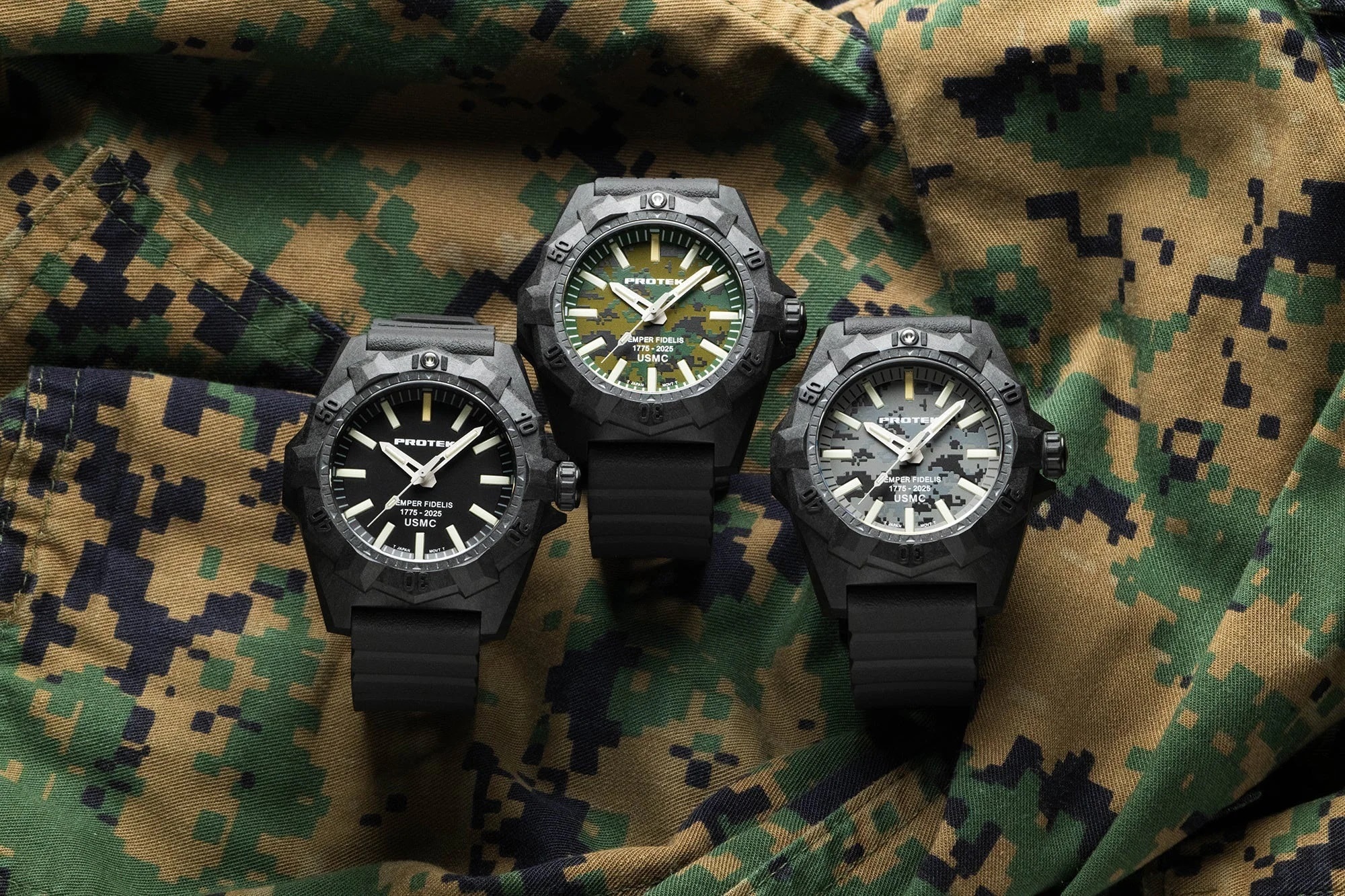 ProTek PT4105SFC USMC Carbon Dive Watch