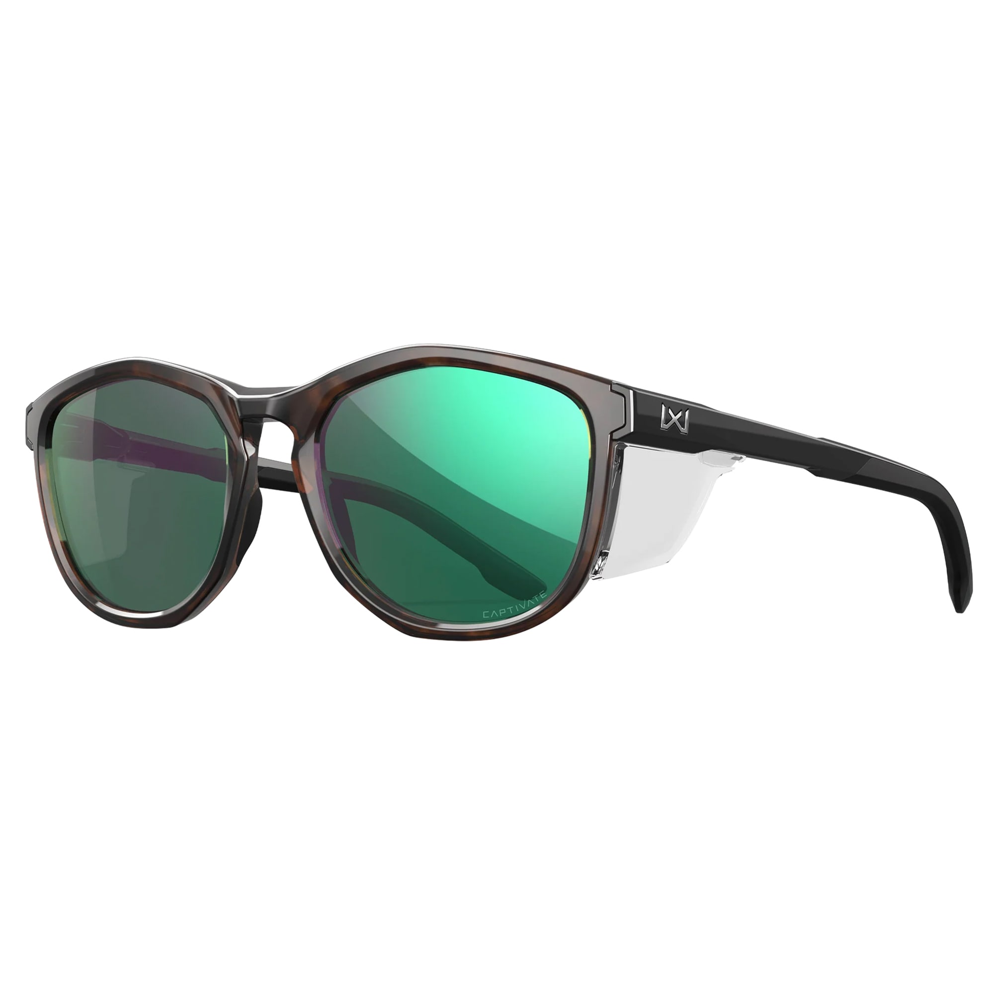 Wiley X Bravo Glasses - Captive Polarized Green/Tortoise