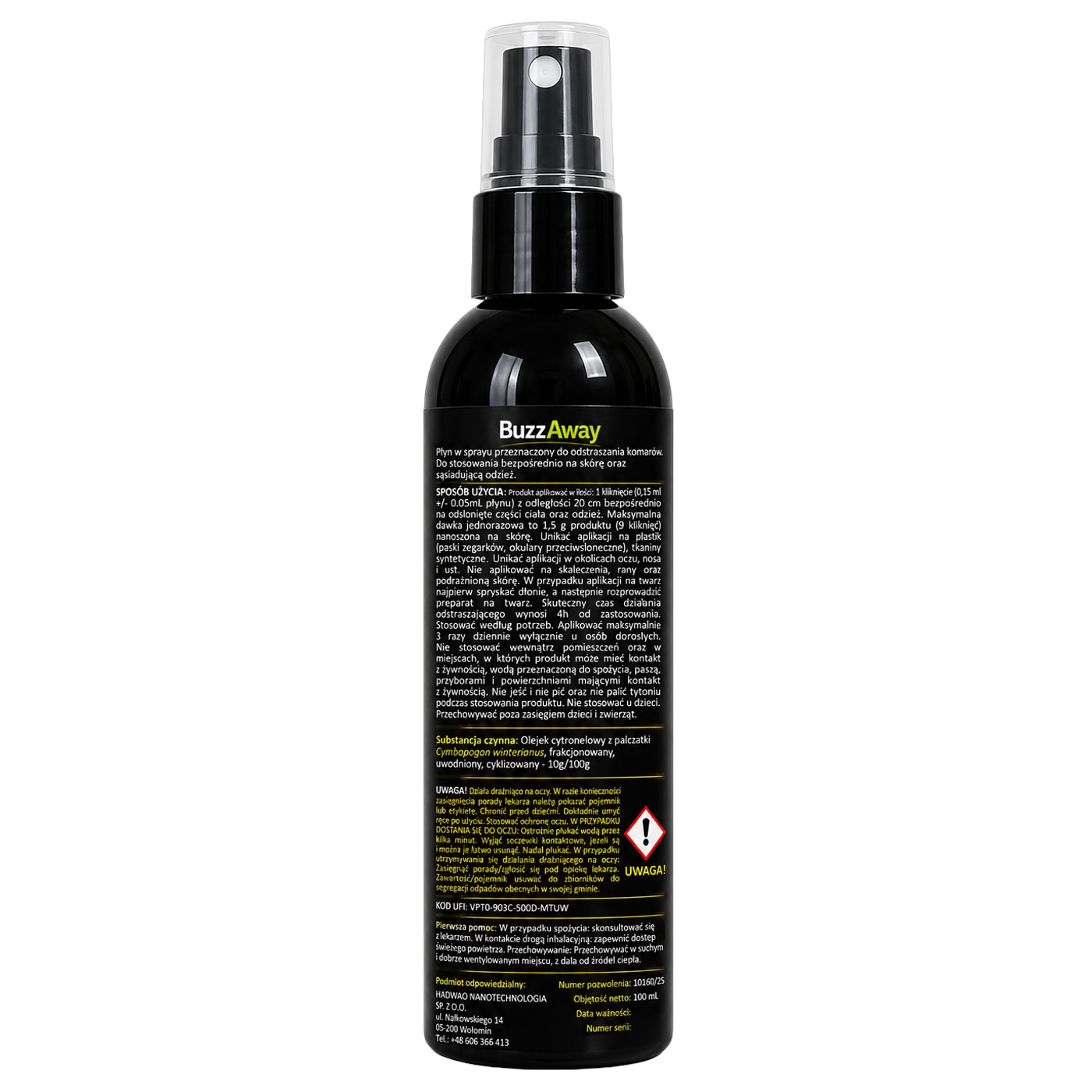 Hadwao BuzzAway Mosquito Repellent Spray - 100 ml